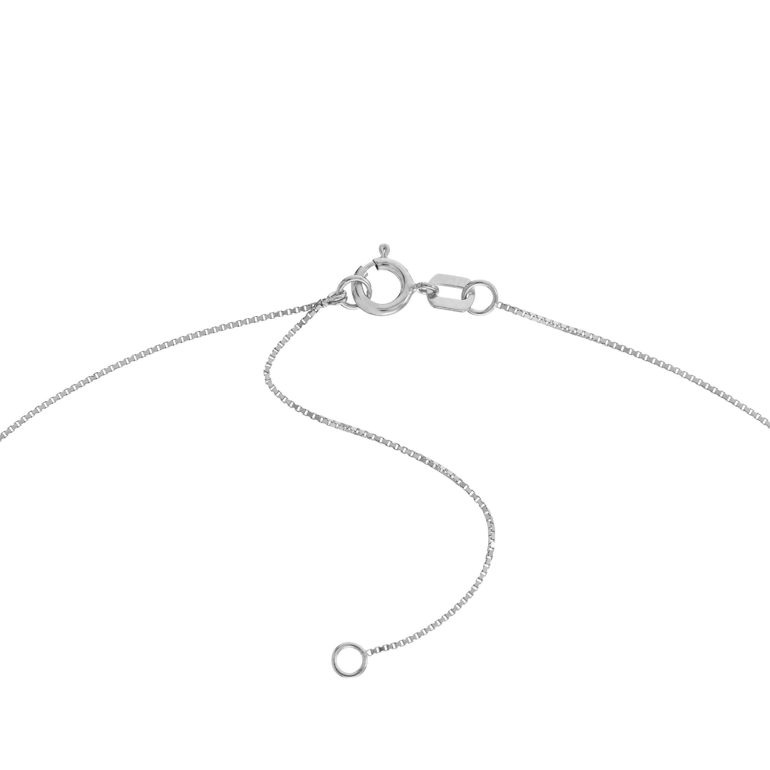 18" 0.55MM ADJUSTABLE BOX CHAIN NECKLACE | 10K WHITE GOLD | MZ005831-10B - Brownlee Jewelers