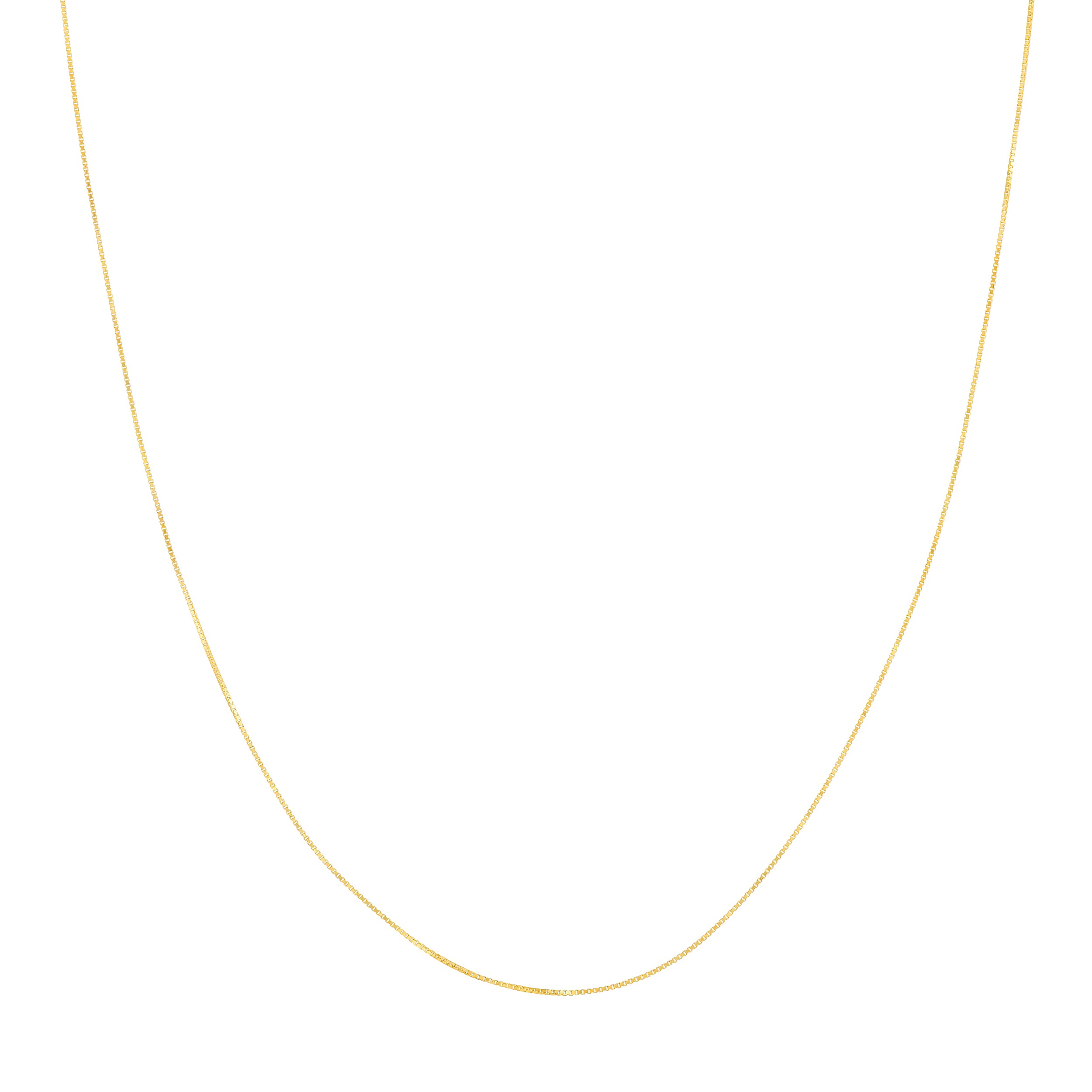 18" ADJUSTABLE BOX CHAIN NECKLACE | 10K YELLOW GOLD | MZ005831-10Y - Brownlee Jewelers