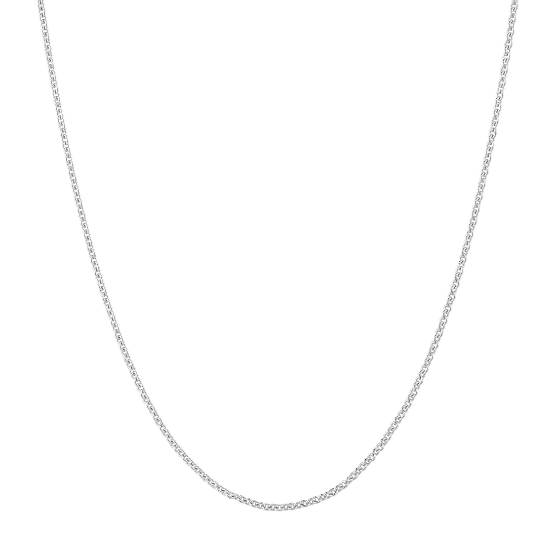 18" 0.9MM ADJUSTABLE TIGHT CABLE CHAIN NECKLACE | 10K WHITE GOLD | MZ005832-10B - Brownlee Jewelers