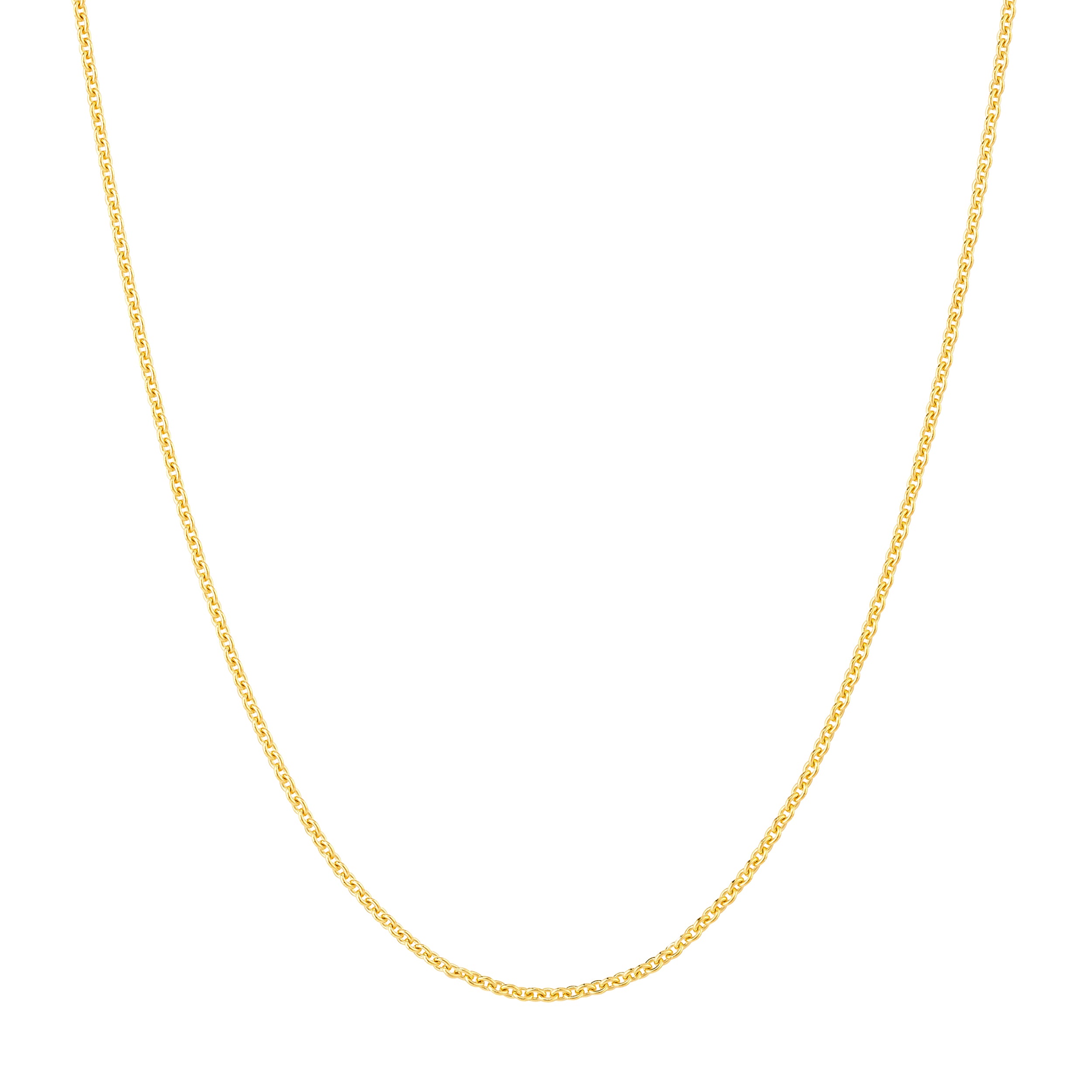 18" 0.9MM ADJUSTABLE TIGHT CABLE CHAIN NECKLACE | 14K YELLOW GOLD | MZ005832-14Y - Brownlee Jewelers