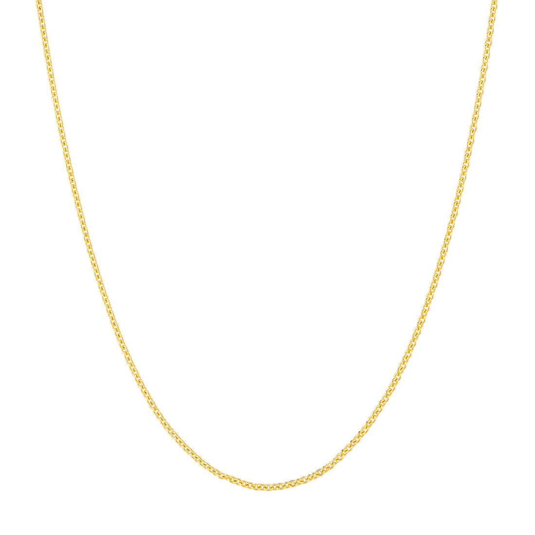 18" 0.9MM ADJUSTABLE TIGHT CABLE CHAIN NECKLACE | 14K YELLOW GOLD | MZ005832-14Y - Brownlee Jewelers