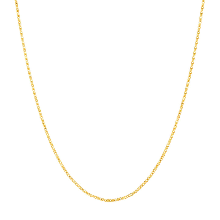 18" 0.9MM ADJUSTABLE TIGHT CABLE CHAIN NECKLACE | 14K YELLOW GOLD | MZ005832-14Y - Brownlee Jewelers