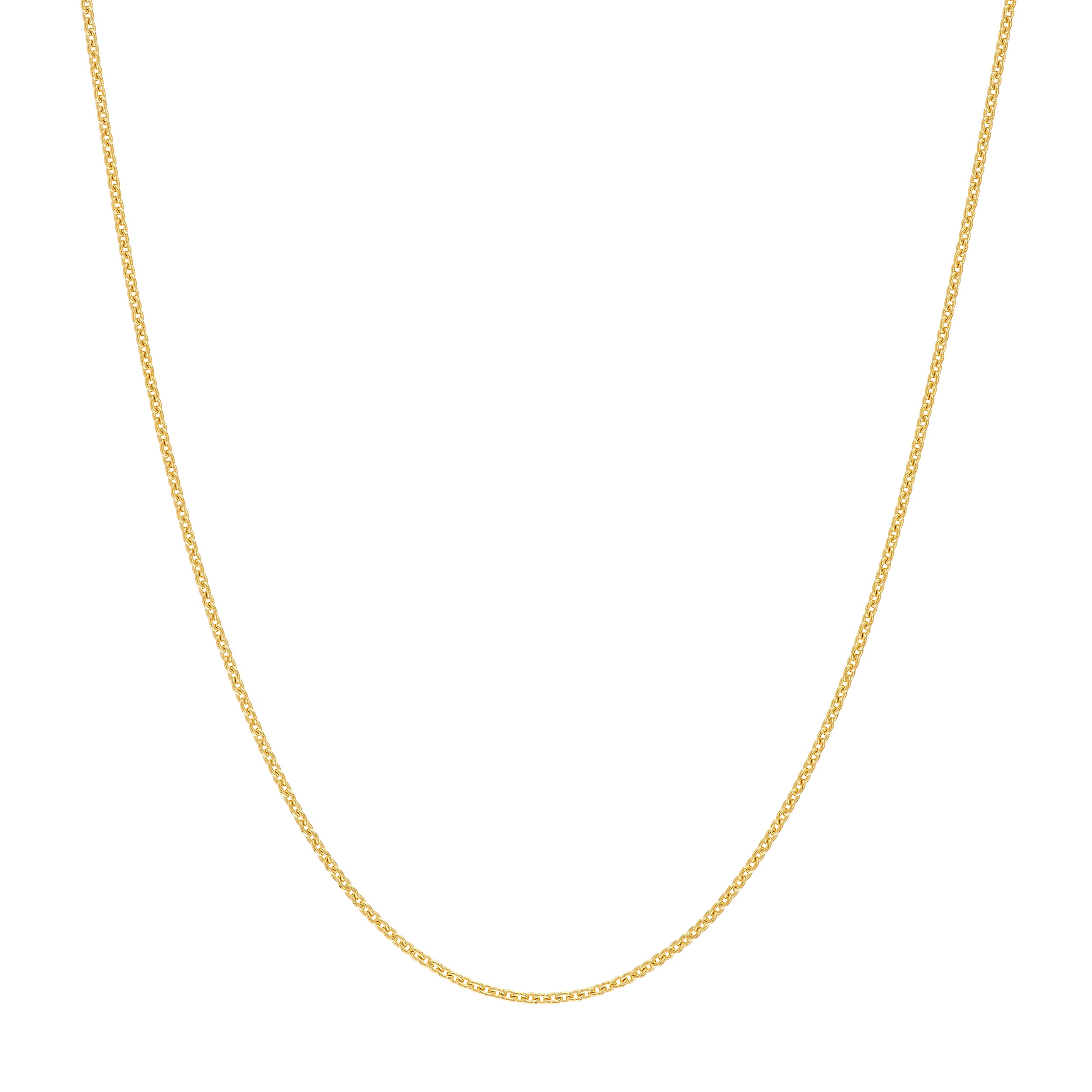 18" 0.7MM ADJUSTABLE CABLE CHAIN NECKLACE | 10K YELLOW GOLD | MZ006814-10Y - Brownlee Jewelers