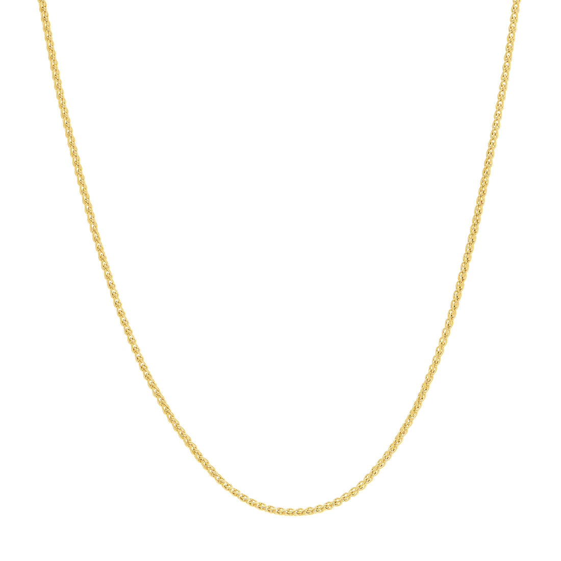 18" 0.85MM ADJUSTABLE ROUND WHEAT CHAIN NECKLACE | 10K YELLOW GOLD | MZ007252-10Y - Brownlee Jewelers