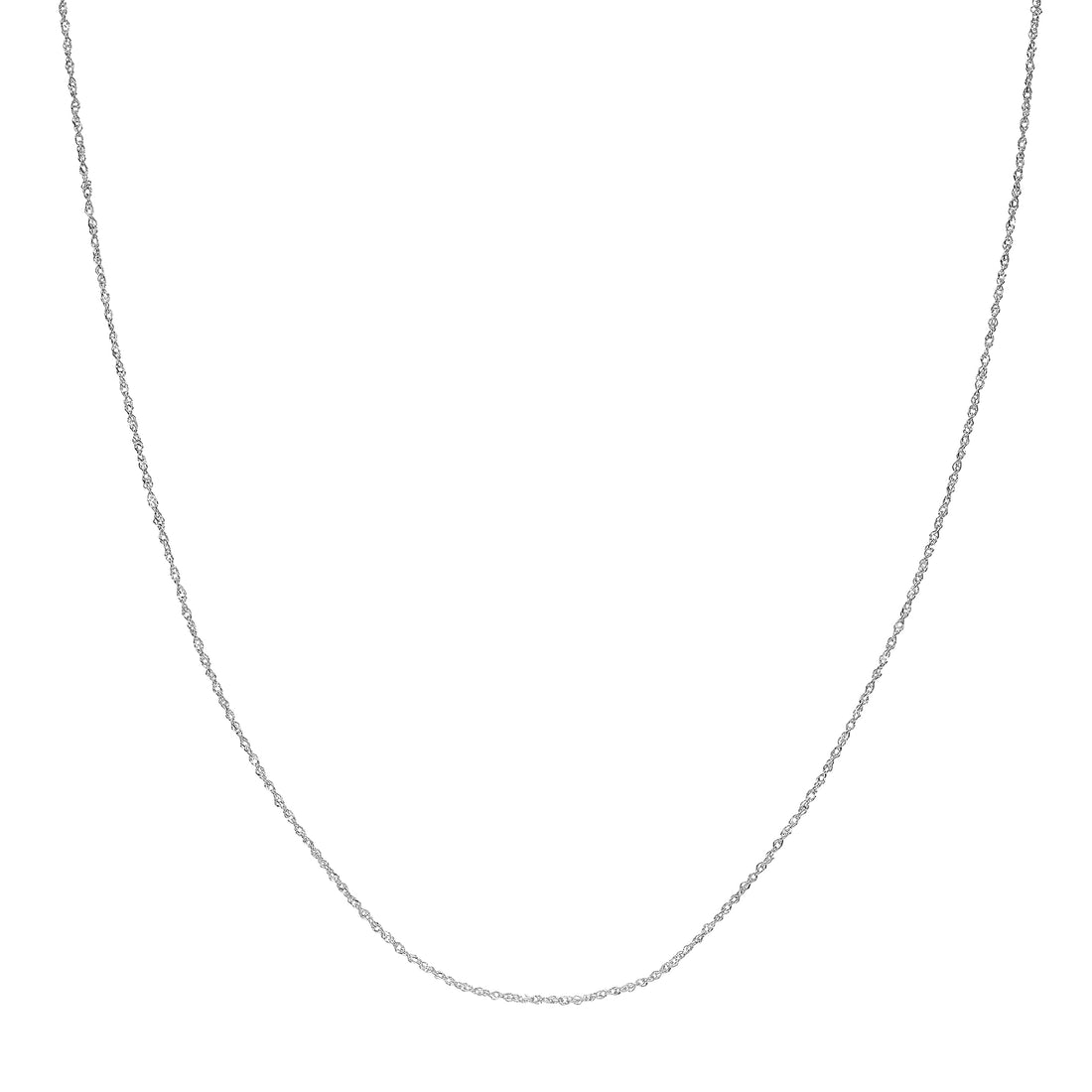 18" 1.15MM SPARKLE SINGAPORE CHAIN NECKLACE | 14K WHITE GOLD | MZ007307-14B - Brownlee Jewelers