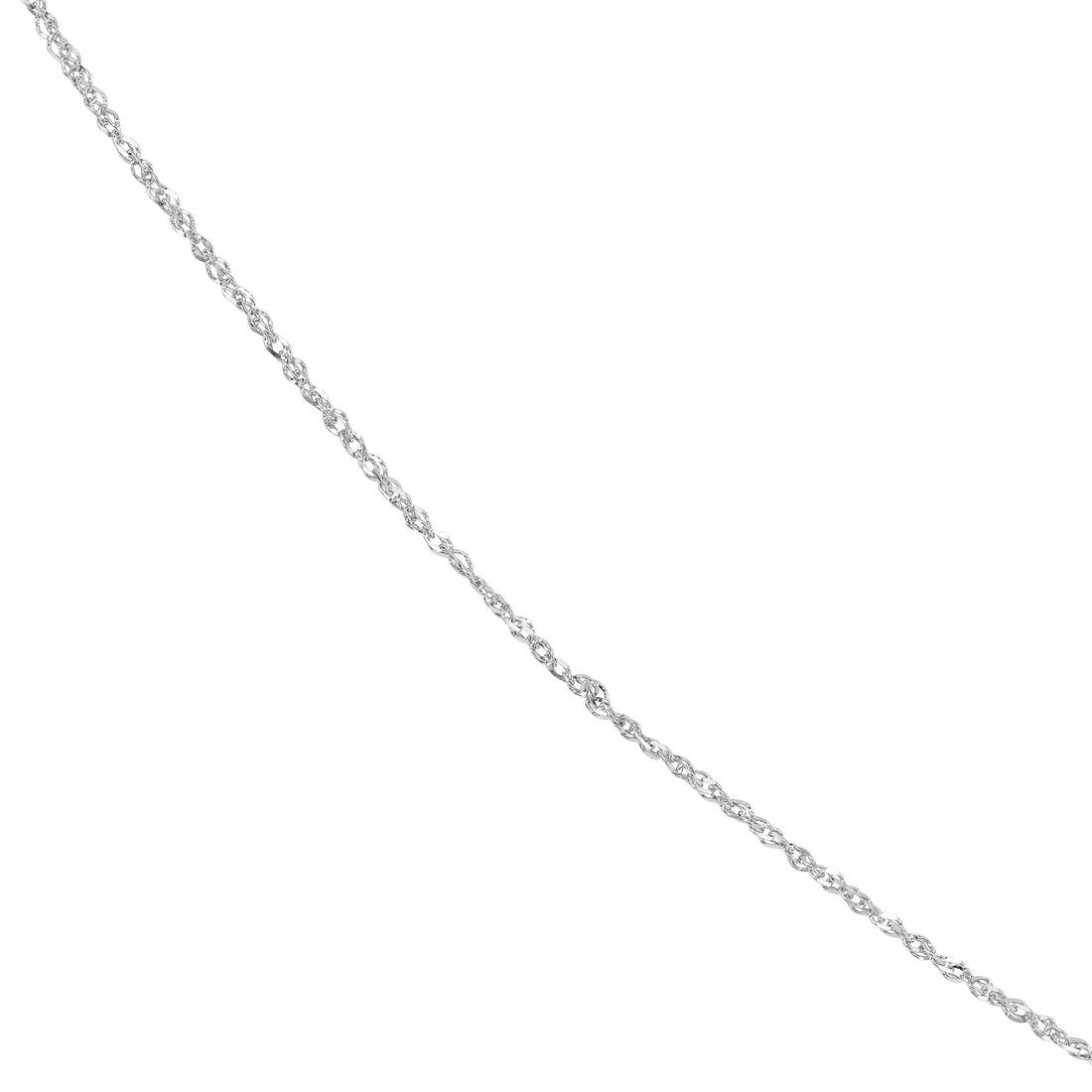 18" 1.15MM SPARKLE SINGAPORE CHAIN NECKLACE | 14K WHITE GOLD | MZ007307-14B - Brownlee Jewelers