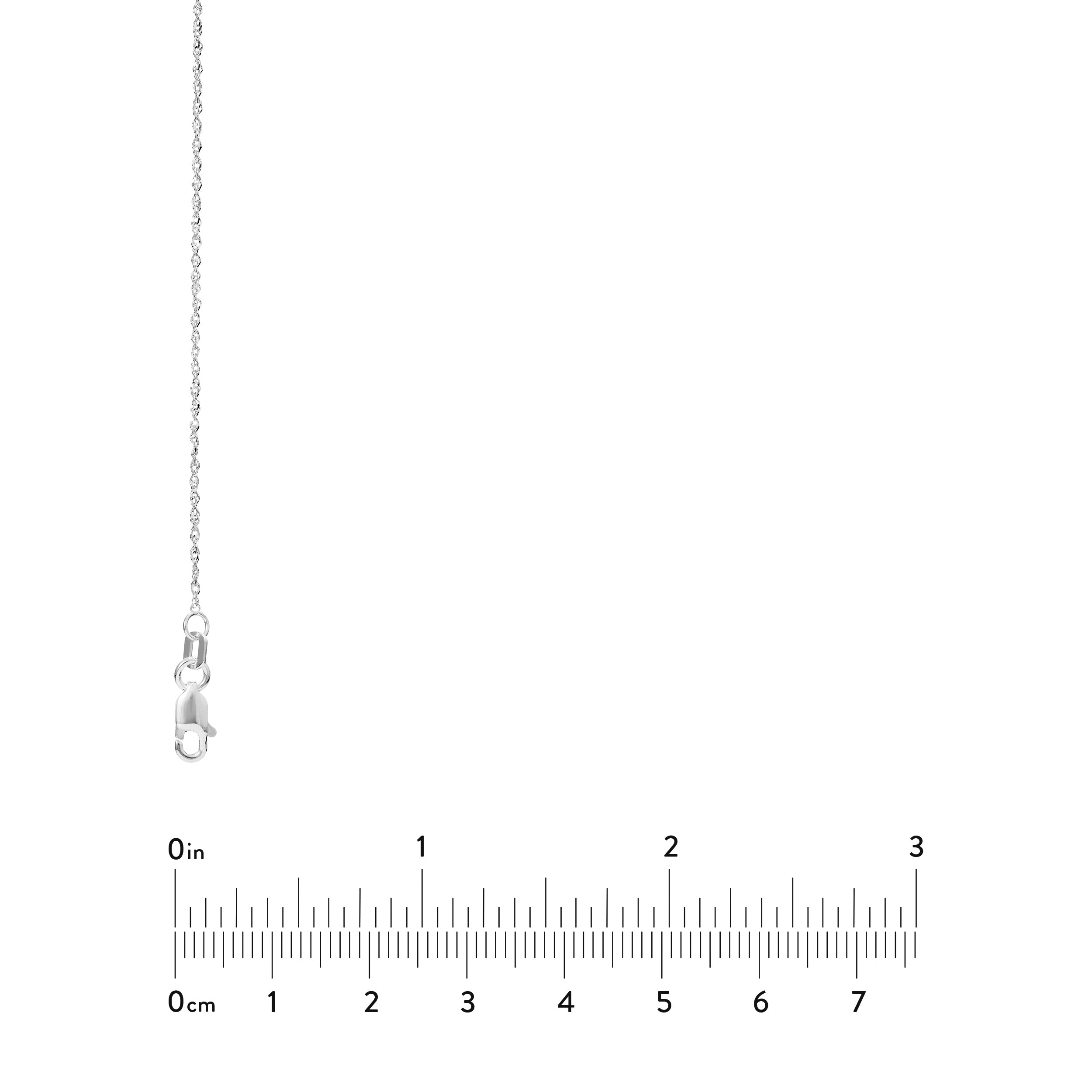 18" 1.15MM SPARKLE SINGAPORE CHAIN NECKLACE | 14K WHITE GOLD | MZ007307-14B - Brownlee Jewelers