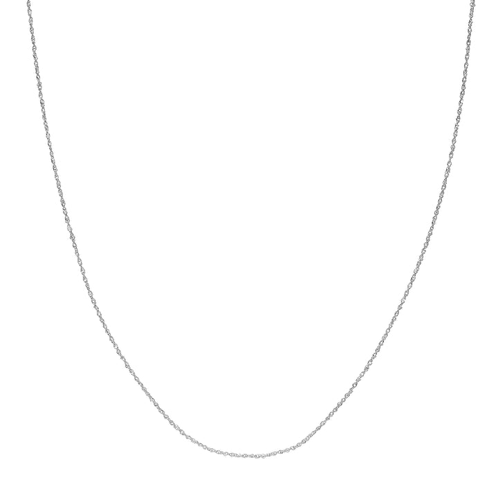 16" 1.15MM SPARKLE SINGAPORE CHAIN NECKLACE | 14K WHITE GOLD | MZ007307-14B - Brownlee Jewelers