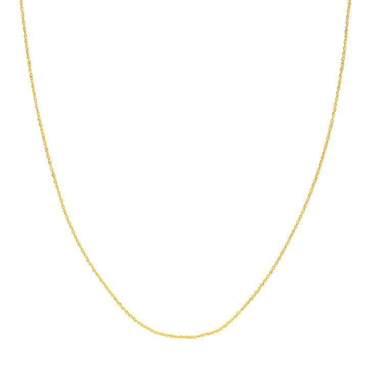 16" 1.15MM SPARKLE SINGAPORE CHAIN NECKLACE | 14K YELLOW GOLD | MZ007307-14Y - Brownlee Jewelers