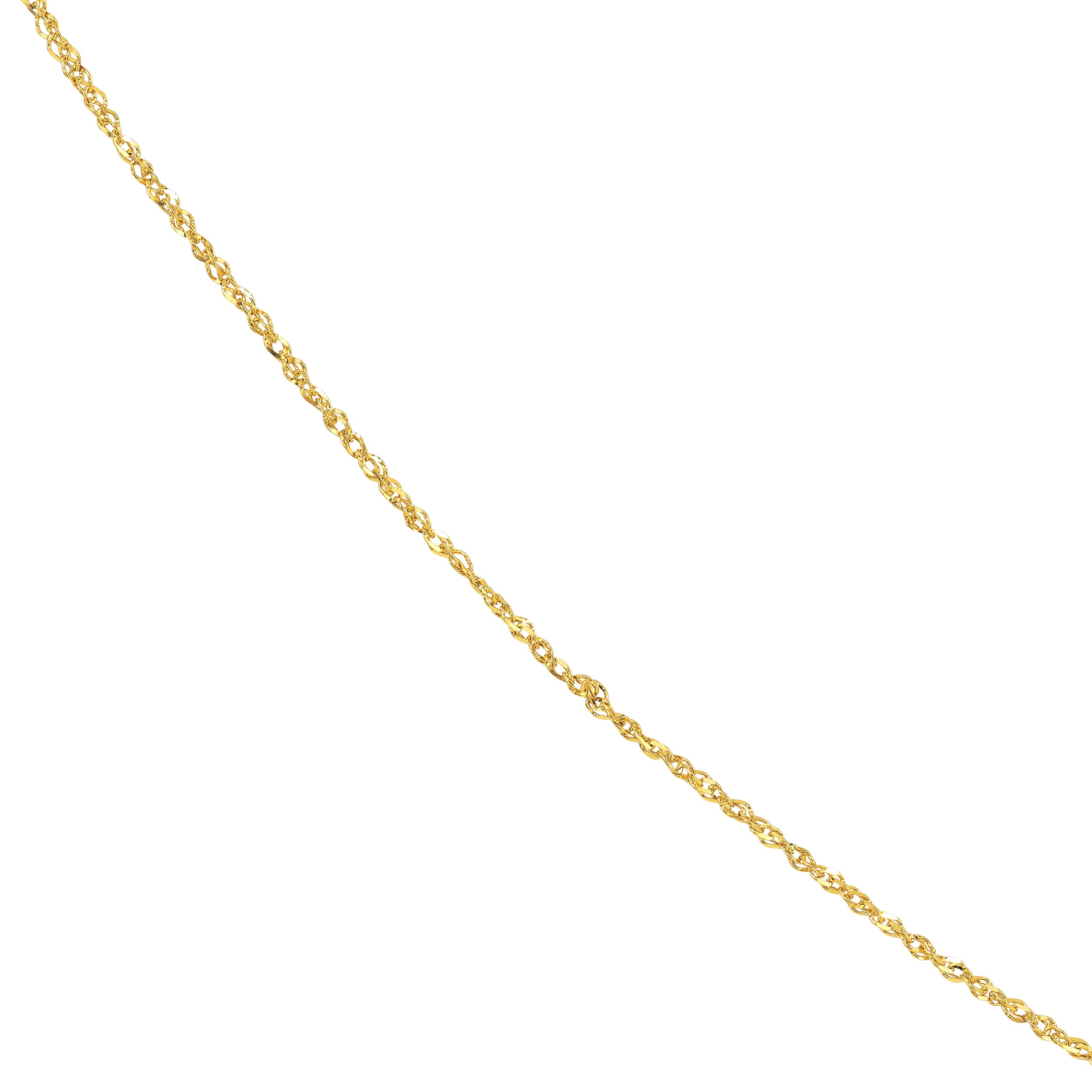 16" 1.15MM SPARKLE SINGAPORE CHAIN NECKLACE | 14K YELLOW GOLD | MZ007307-14Y - Brownlee Jewelers