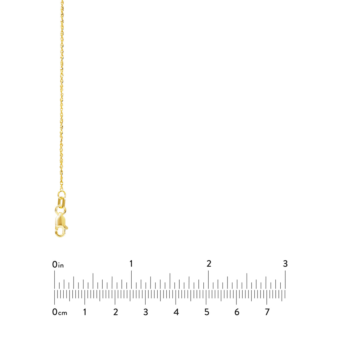 18" 1.15MM SPARKLE SINGAPORE CHAIN NECKLACE | 14K YELLOW GOLD | MZ007307-14Y - Brownlee Jewelers