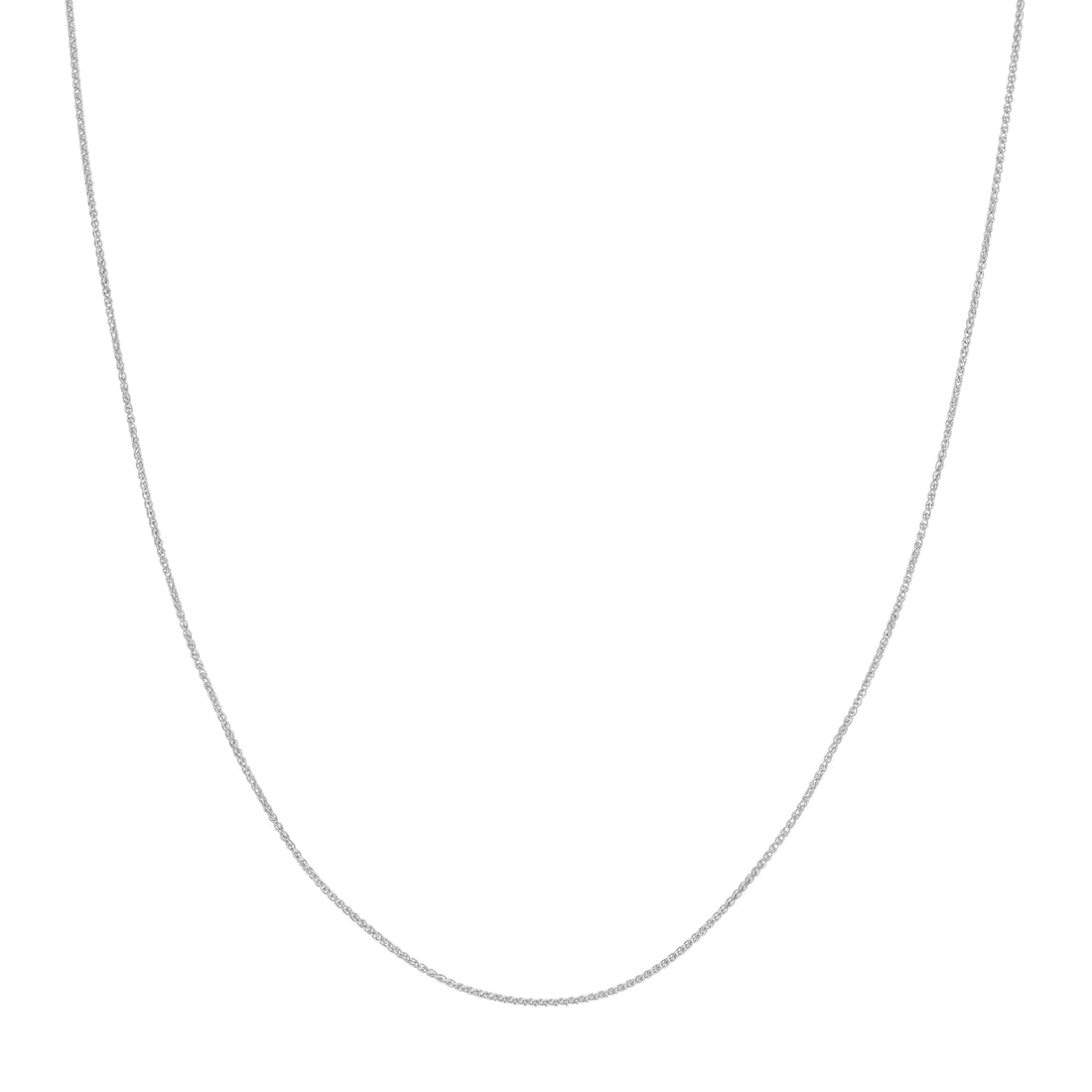 18" 1.05MM ADJUSTABLE ROUND WHEAT CHAIN NECKLACE | 10K WHITE GOLD | MZ008182-10B - Brownlee Jewelers