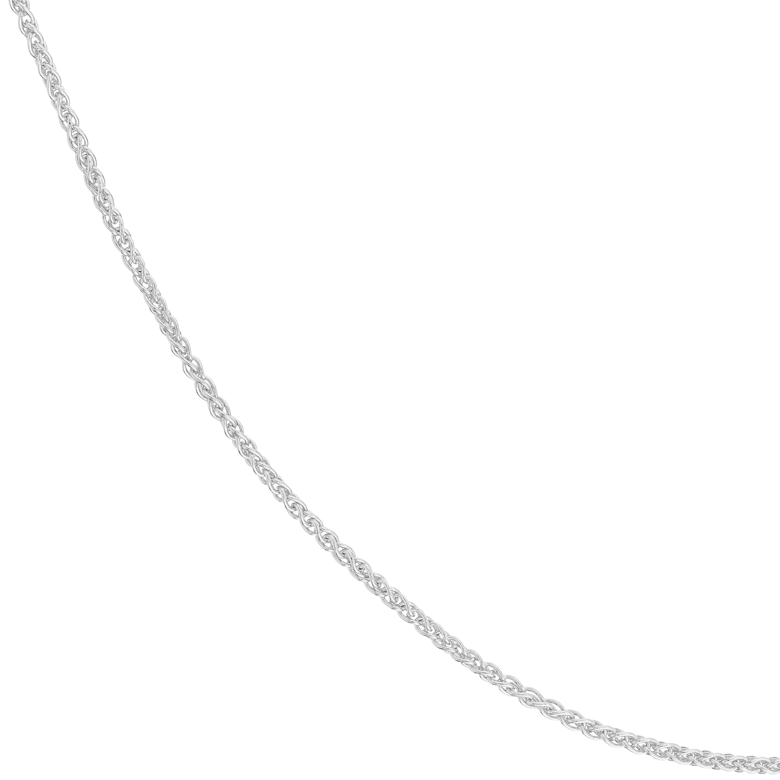 18" 1.05MM ADJUSTABLE ROUND WHEAT CHAIN NECKLACE | 10K WHITE GOLD | MZ008182-10B - Brownlee Jewelers