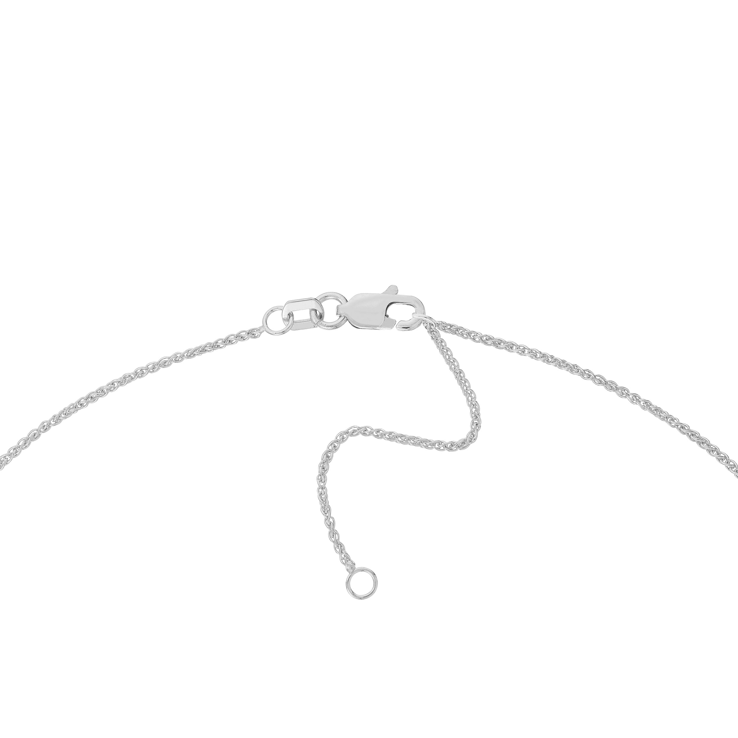18" 1.05MM ADJUSTABLE ROUND WHEAT CHAIN NECKLACE | 10K WHITE GOLD | MZ008182-10B - Brownlee Jewelers