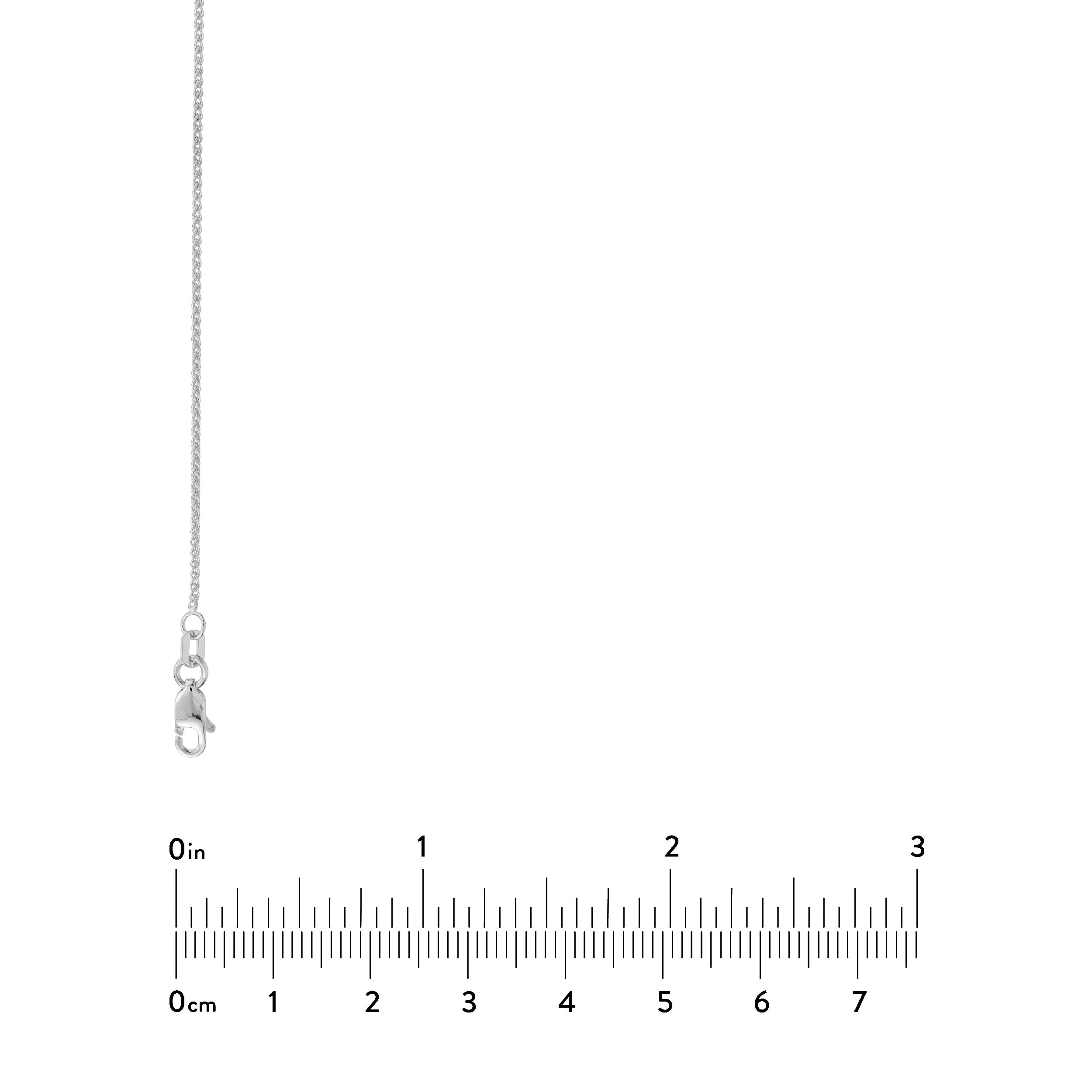 18" 1.05MM ADJUSTABLE ROUND WHEAT CHAIN NECKLACE | 10K WHITE GOLD | MZ008182-10B - Brownlee Jewelers