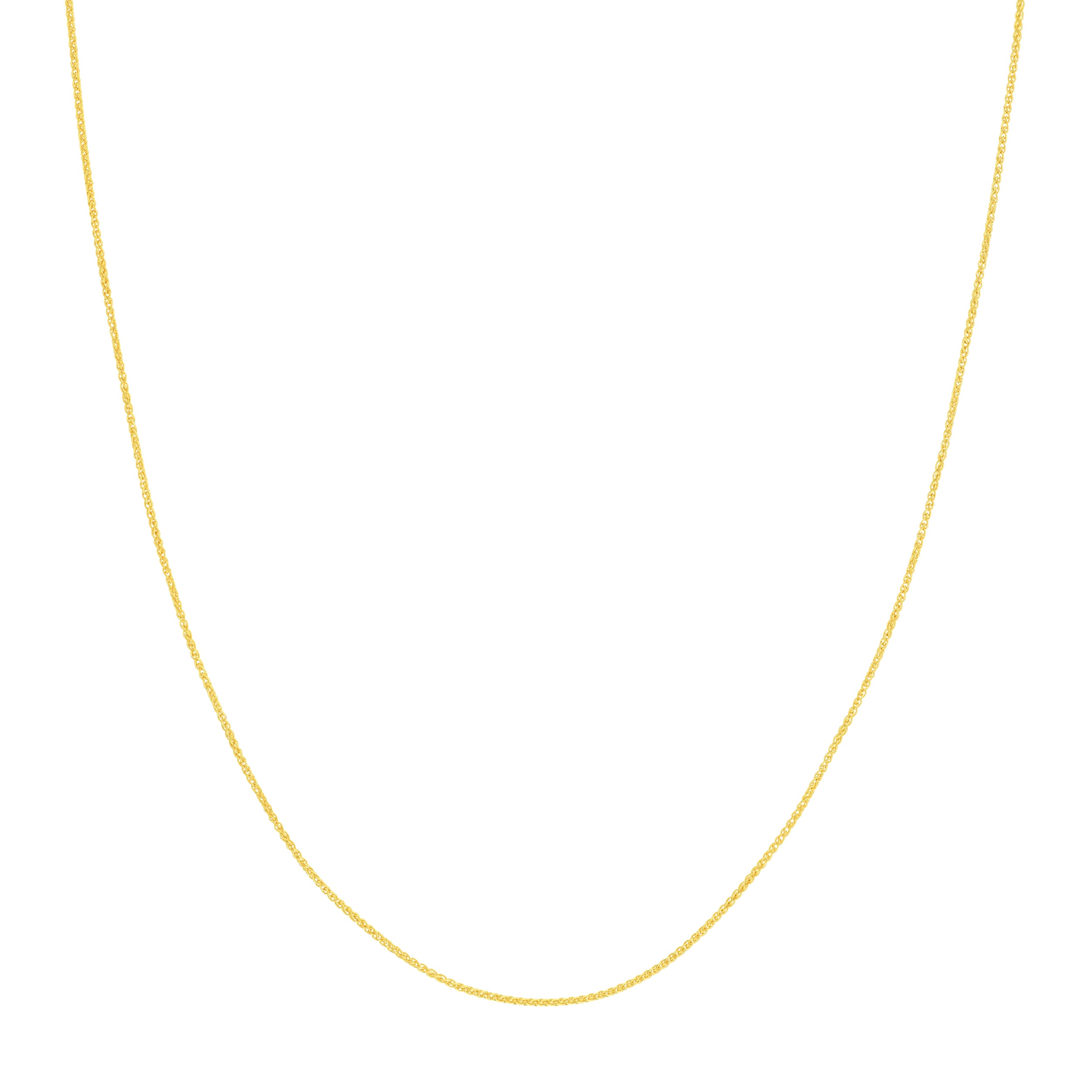 18" 1.05MM ADJUSTABLE ROUND WHEAT CHAIN NECKLACE | 10K YELLOW GOLD | MZ008182-10Y - Brownlee Jewelers