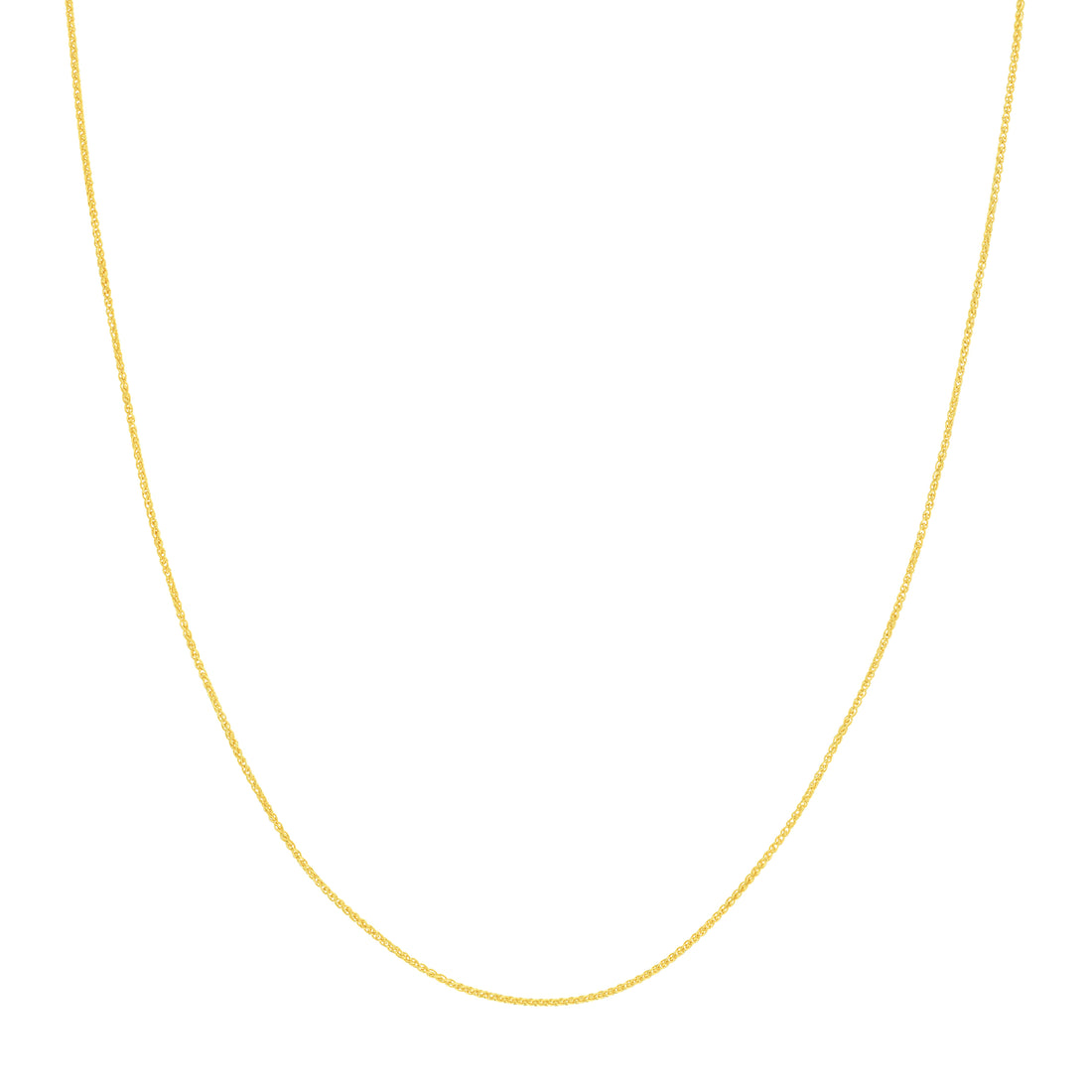 18" 1.05MM ADJUSTABLE ROUND WHEAT CHAIN NECKLACE | 10K YELLOW GOLD | MZ008182-10Y - Brownlee Jewelers