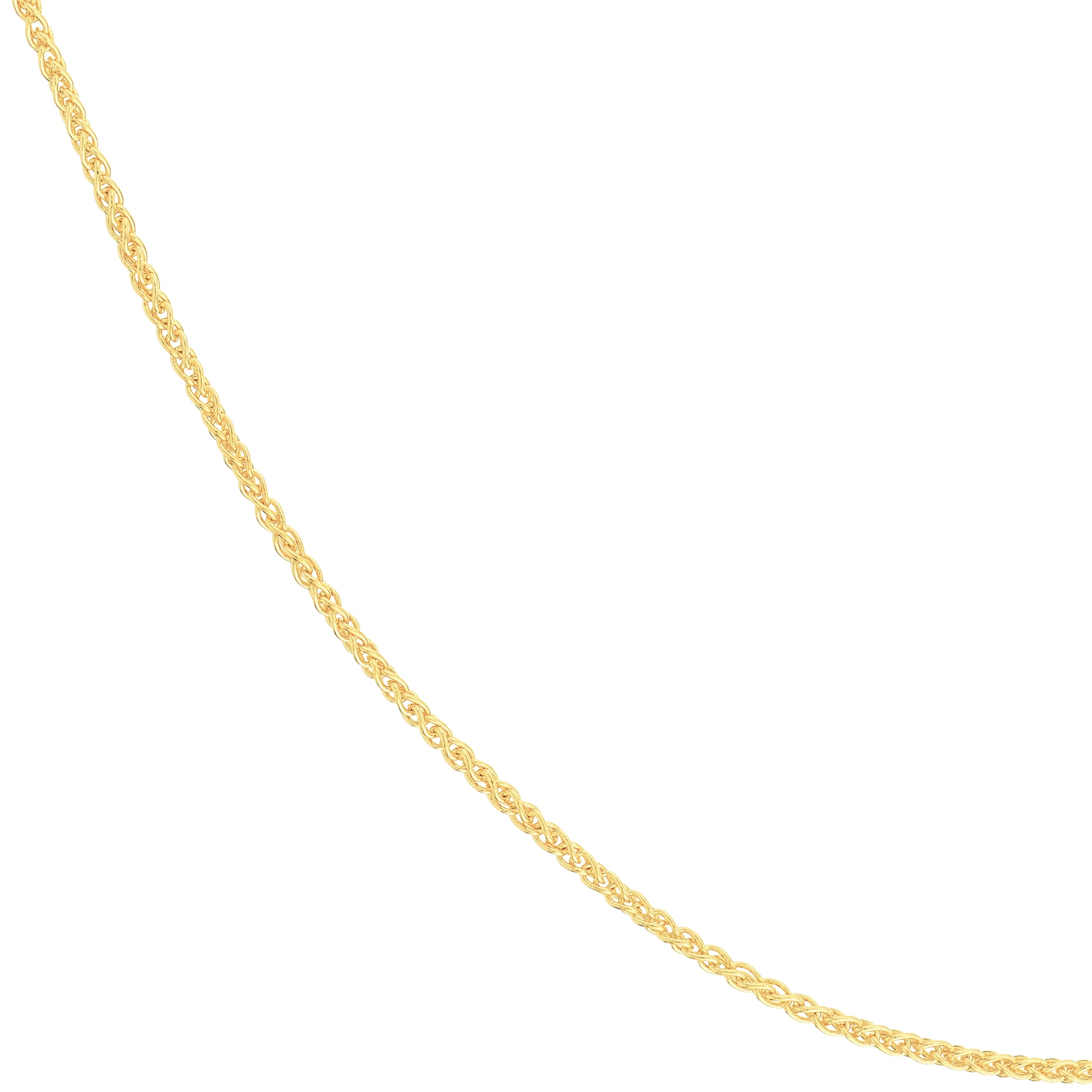 18" 1.05MM ADJUSTABLE ROUND WHEAT CHAIN NECKLACE | 10K YELLOW GOLD | MZ008182-10Y - Brownlee Jewelers
