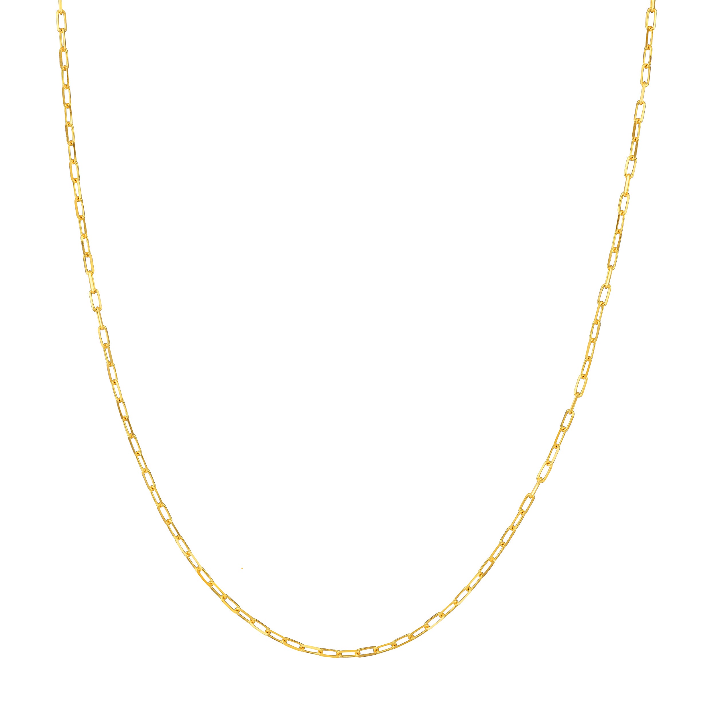 18" 1.95MM DIAMOND-CUT PAPERCLIP CHAIN NECKLACE | 10K YELLOW GOLD | MZ009124-10Y - Brownlee Jewelers