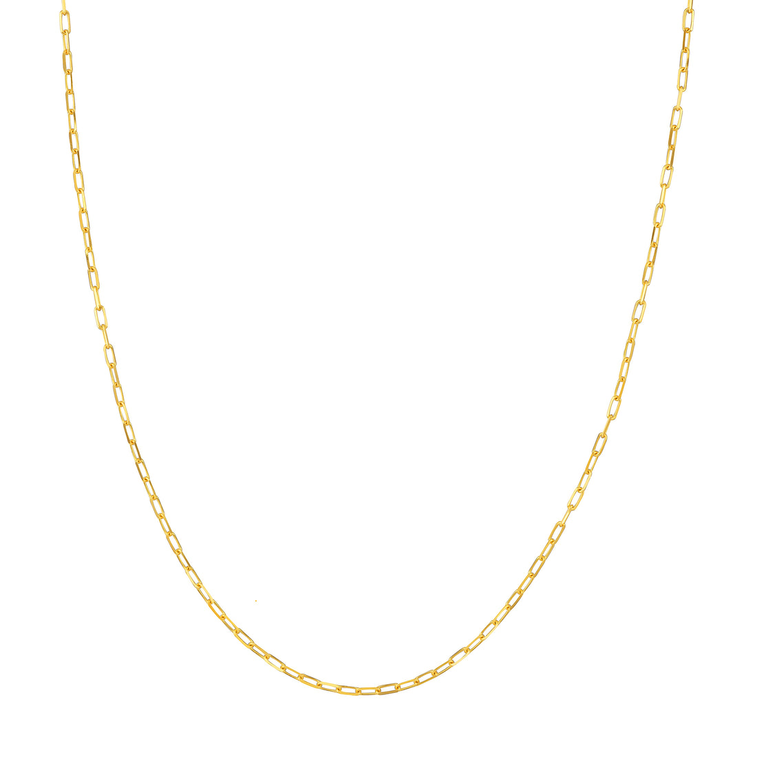 18" 1.95MM DIAMOND-CUT PAPERCLIP CHAIN NECKLACE | 10K YELLOW GOLD | MZ009124-10Y - Brownlee Jewelers