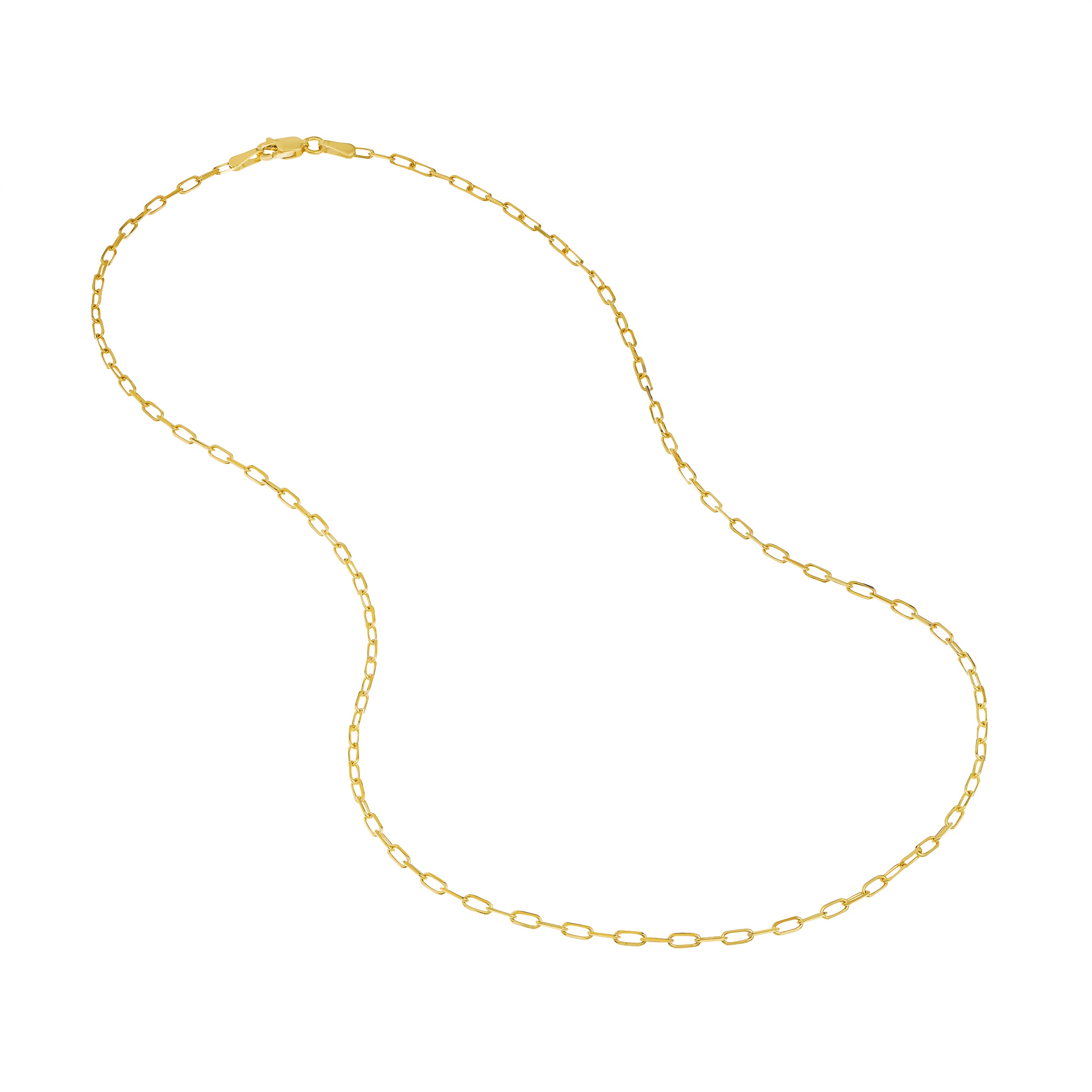 18" 1.95MM DIAMOND-CUT PAPERCLIP CHAIN NECKLACE | 10K YELLOW GOLD | MZ009124-10Y - Brownlee Jewelers