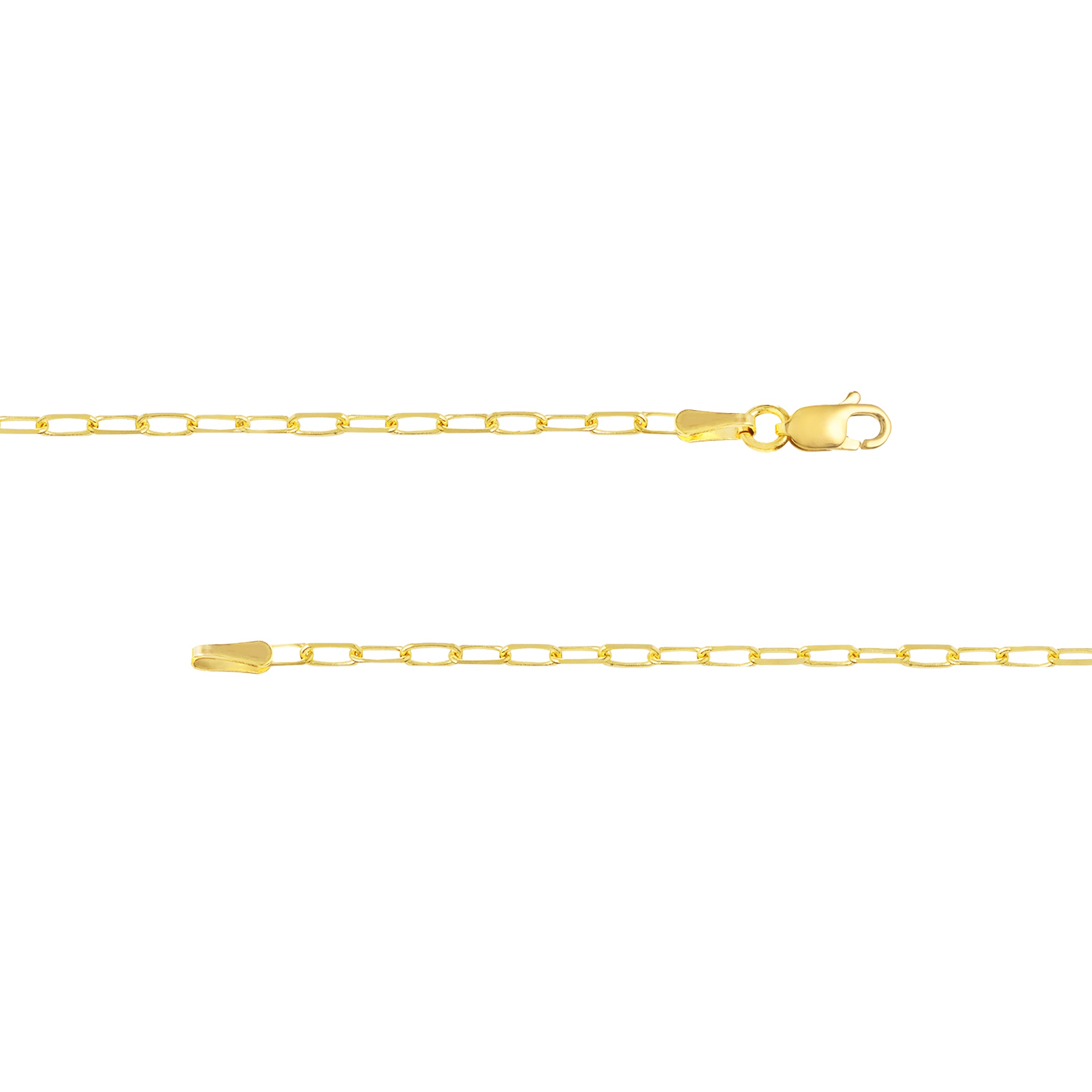 18" 1.95MM DIAMOND-CUT PAPERCLIP CHAIN NECKLACE | 10K YELLOW GOLD | MZ009124-10Y - Brownlee Jewelers