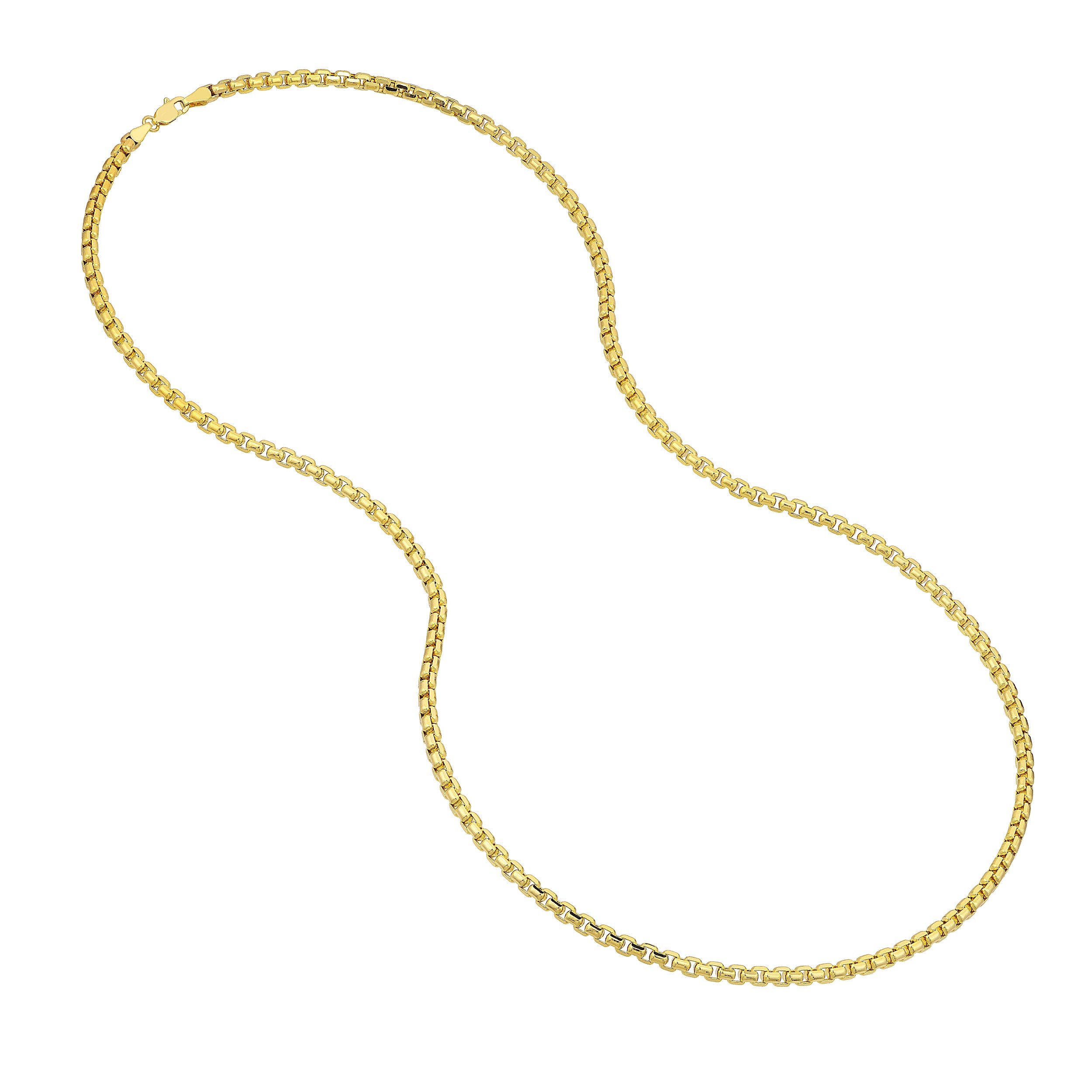 22" 3.4MM HOLLOW BOX CHAIN NECKLACE | 10K YELLOW GOLD | MZ009138-10Y - Brownlee Jewelers