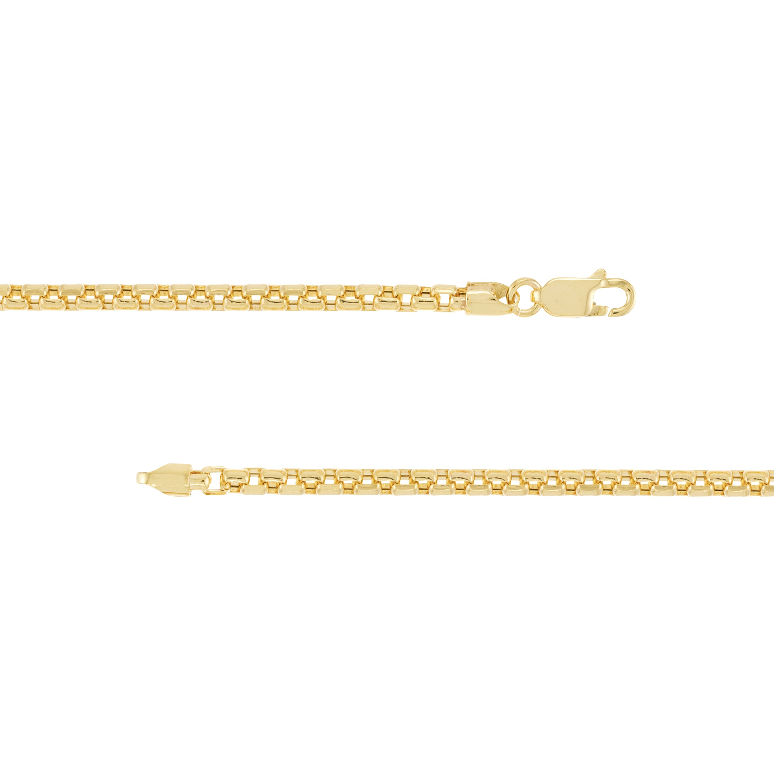 22" 3.4MM HOLLOW BOX CHAIN NECKLACE | 10K YELLOW GOLD | MZ009138-10Y - Brownlee Jewelers