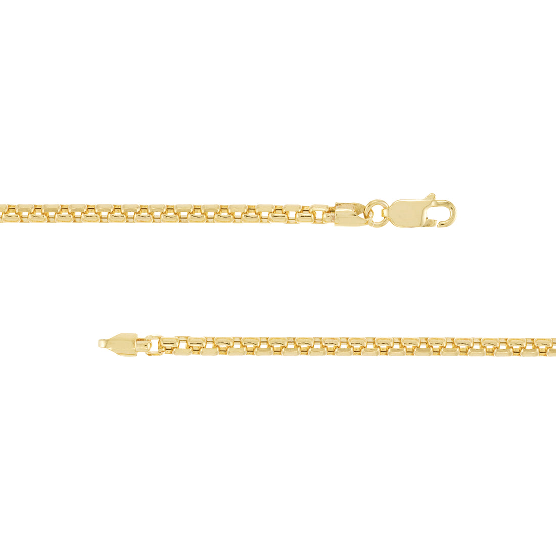 22" 3.4MM HOLLOW BOX CHAIN NECKLACE | 10K YELLOW GOLD | MZ009138-10Y - Brownlee Jewelers