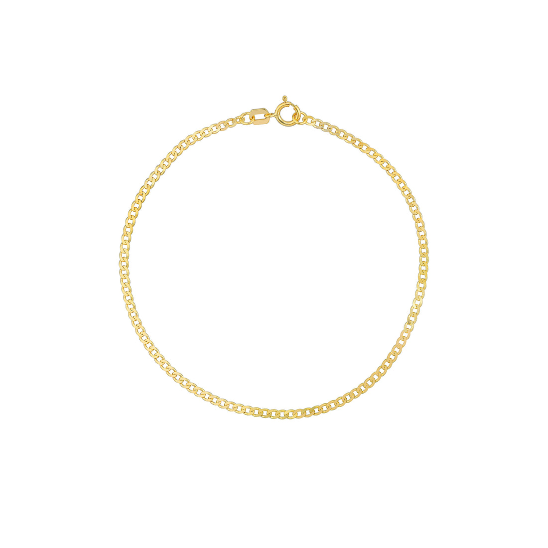 7.25" 1.95MM OPEN CURB CHAIN BRACELET | 14K YELLOW GOLD | MZ009257-14Y - Brownlee Jewelers