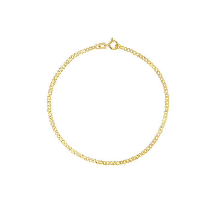 7.25" 1.95MM OPEN CURB CHAIN BRACELET | 14K YELLOW GOLD | MZ009257-14Y - Brownlee Jewelers