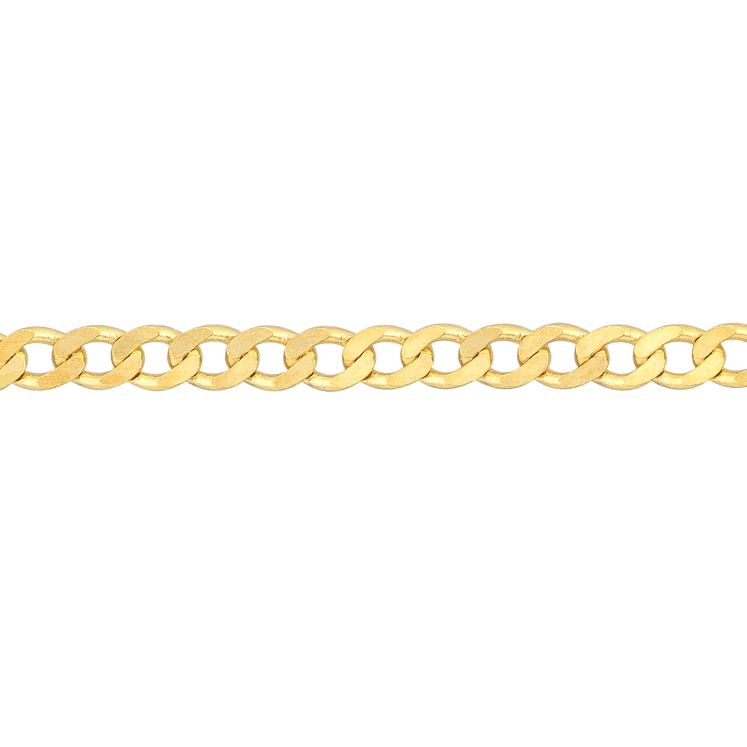 7.25" 1.95MM OPEN CURB CHAIN BRACELET | 14K YELLOW GOLD | MZ009257-14Y - Brownlee Jewelers