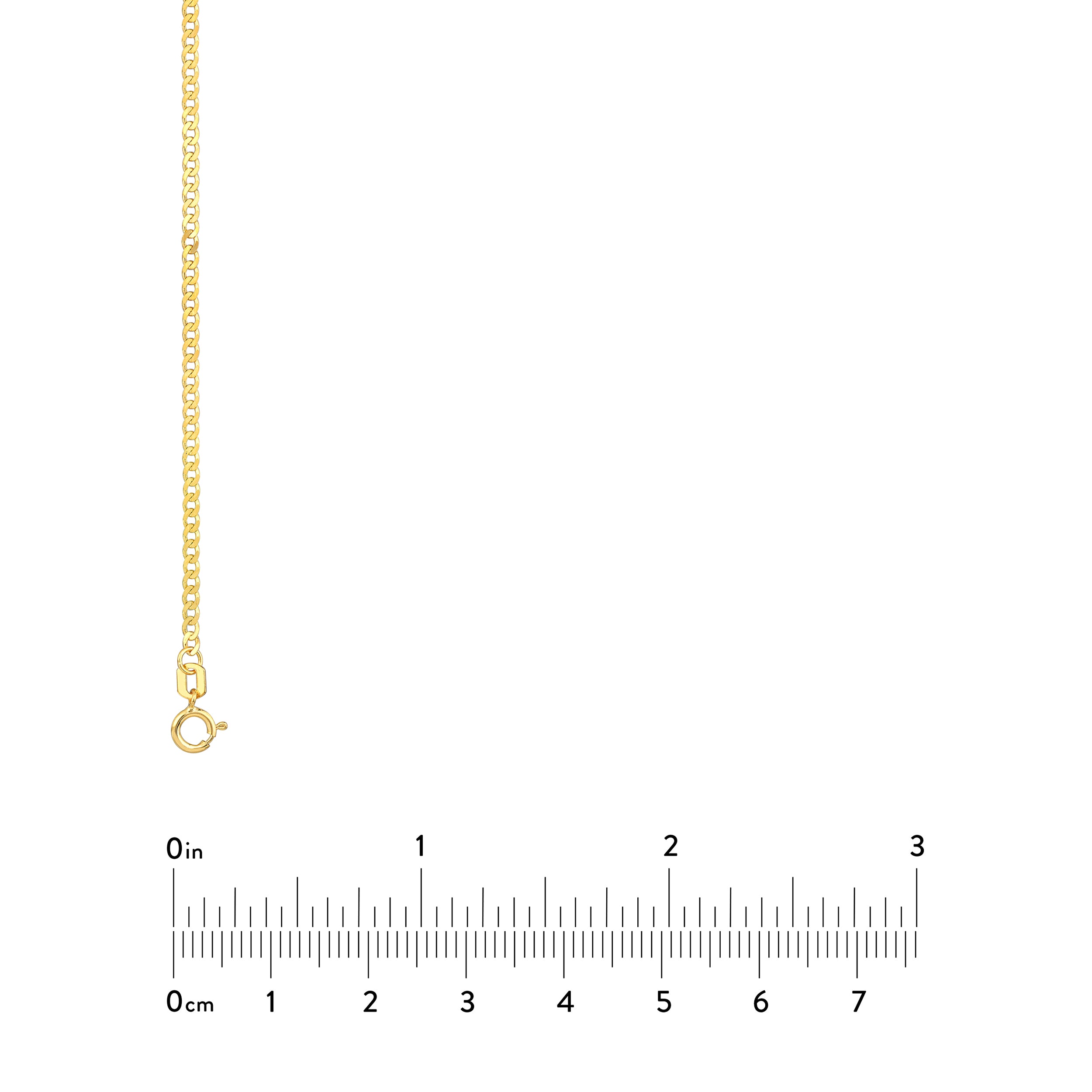 7.25" 1.95MM OPEN CURB CHAIN BRACELET | 14K YELLOW GOLD | MZ009257-14Y - Brownlee Jewelers