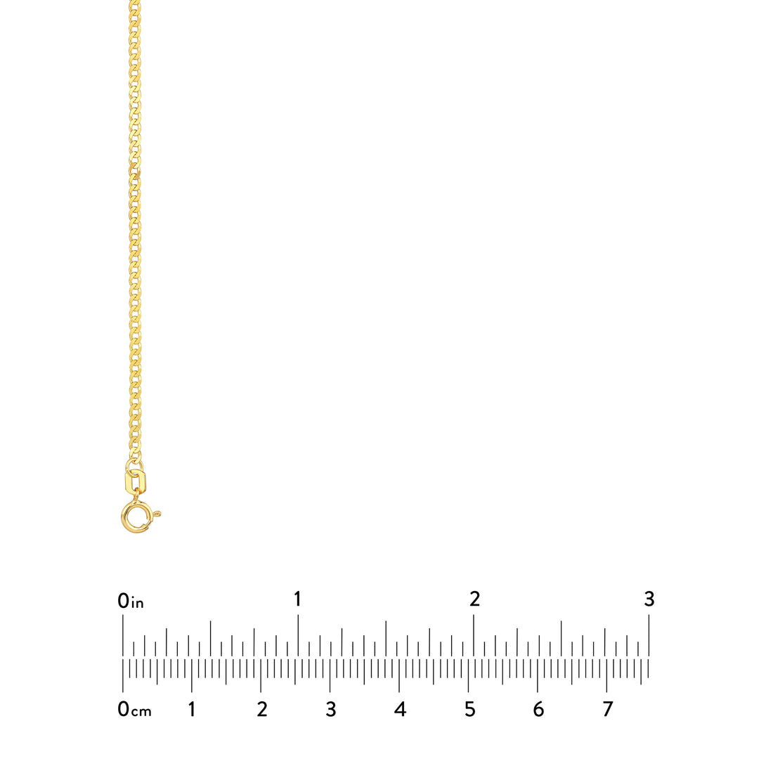 7.25" 1.95MM OPEN CURB CHAIN BRACELET | 14K YELLOW GOLD | MZ009257-14Y - Brownlee Jewelers