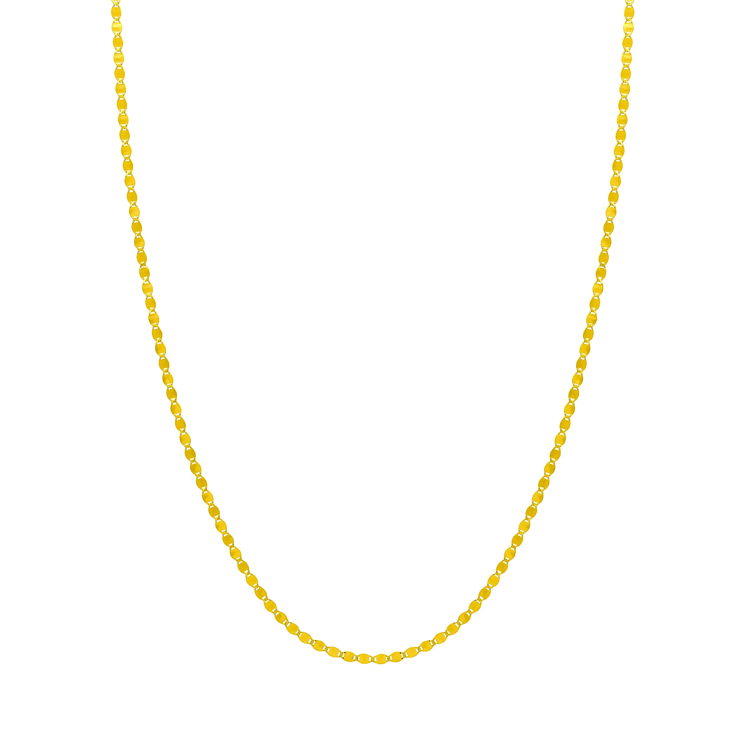 16" 2.7MM DIAMOND-CUT VALENTINO CHAIN NECKLACE | 14K YELLOW GOLD | MZ009617-14Y - Brownlee Jewelers