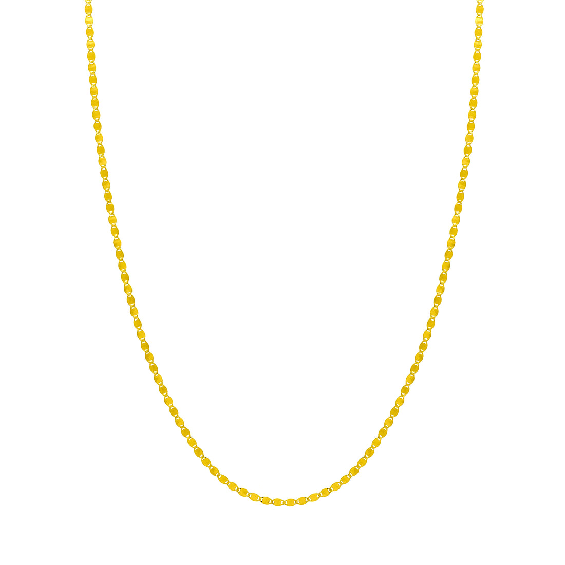 16" 2.7MM DIAMOND-CUT VALENTINO CHAIN NECKLACE | 14K YELLOW GOLD | MZ009617-14Y - Brownlee Jewelers