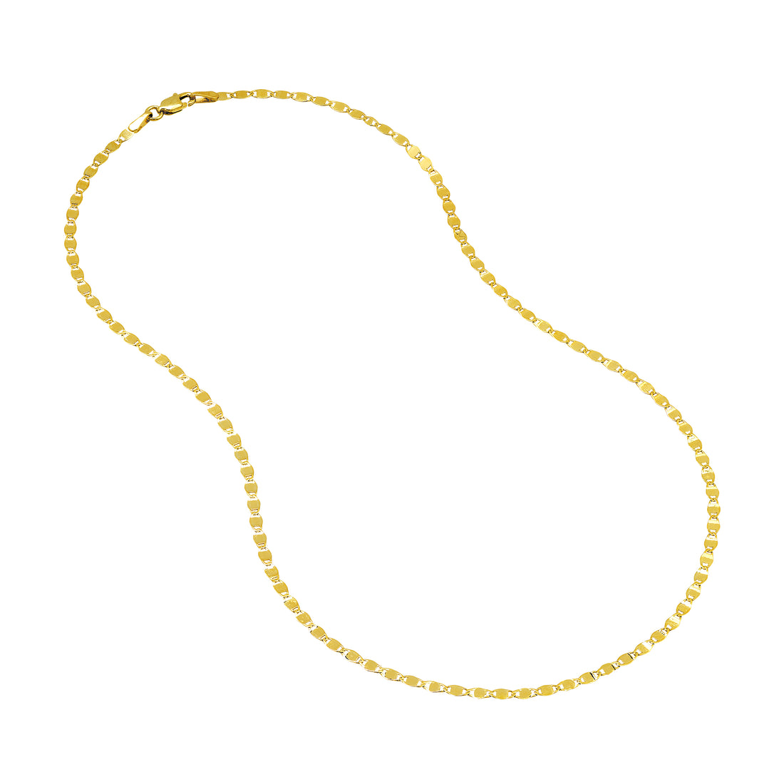 16" 2.7MM DIAMOND-CUT VALENTINO CHAIN NECKLACE | 14K YELLOW GOLD | MZ009617-14Y - Brownlee Jewelers