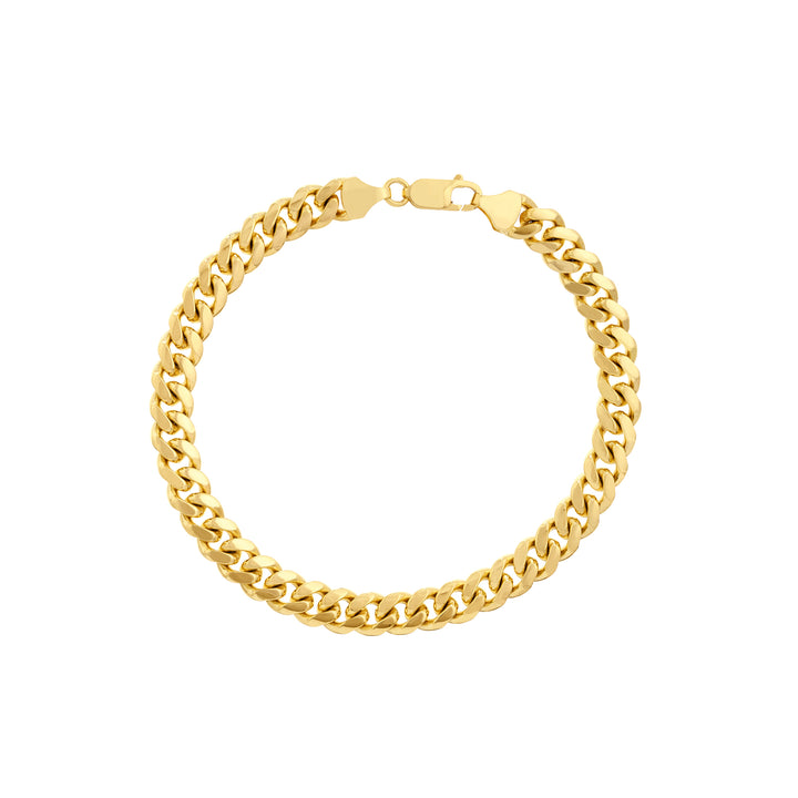 9" 8.1MM MIAMI CUBAN CHAIN ANKLET | 10K YELLOW GOLD | MZ009949-10Y - Brownlee Jewelers