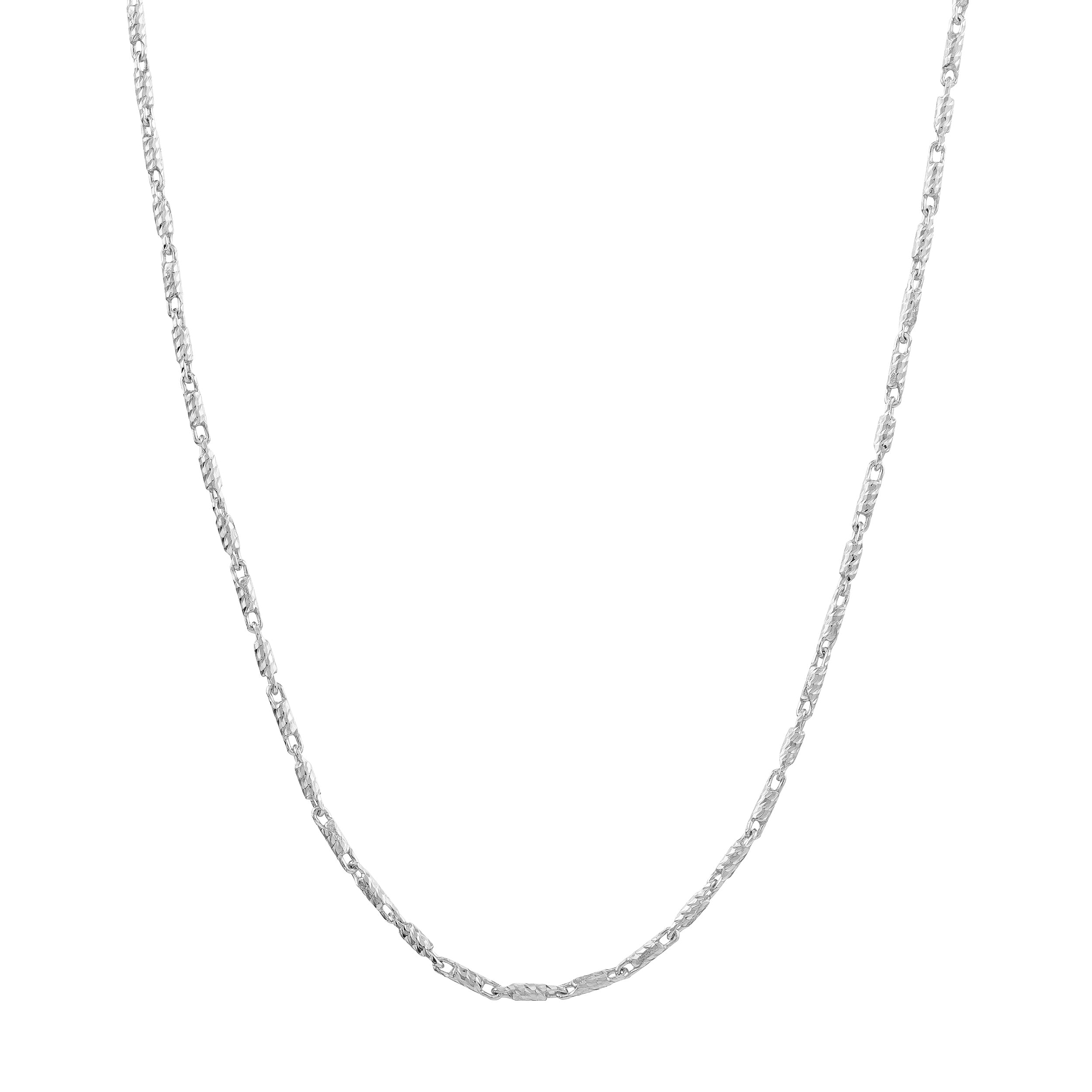 18" 1.05MM LUMACINA CHAIN NECKLACE | 14K WHITE GOLD | MZ010219-14B - Brownlee Jewelers