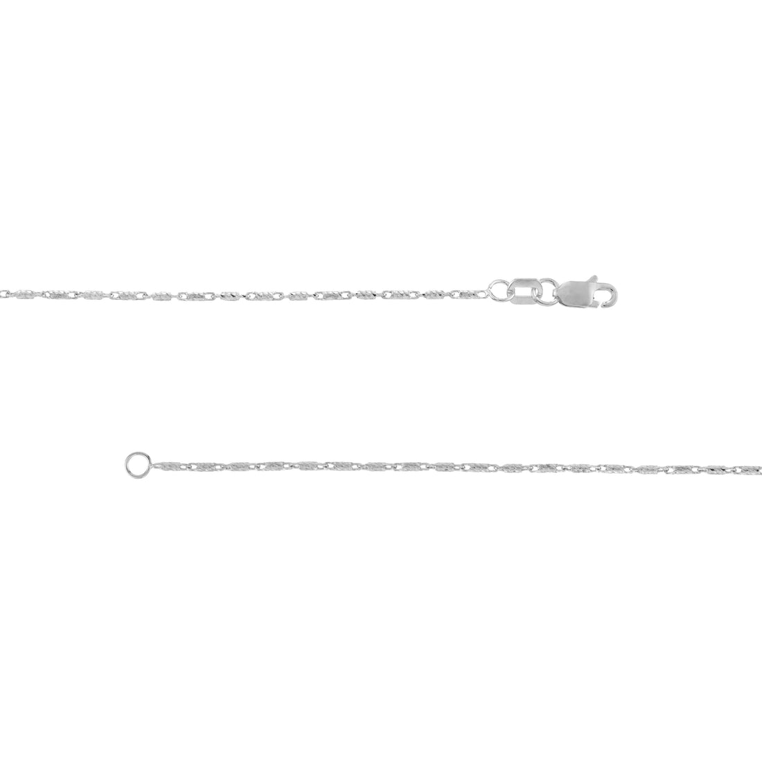 20" 1.05MM LUMACINA CHAIN NECKLACE | 14K WHITE GOLD | MZ010219-14B - Brownlee Jewelers