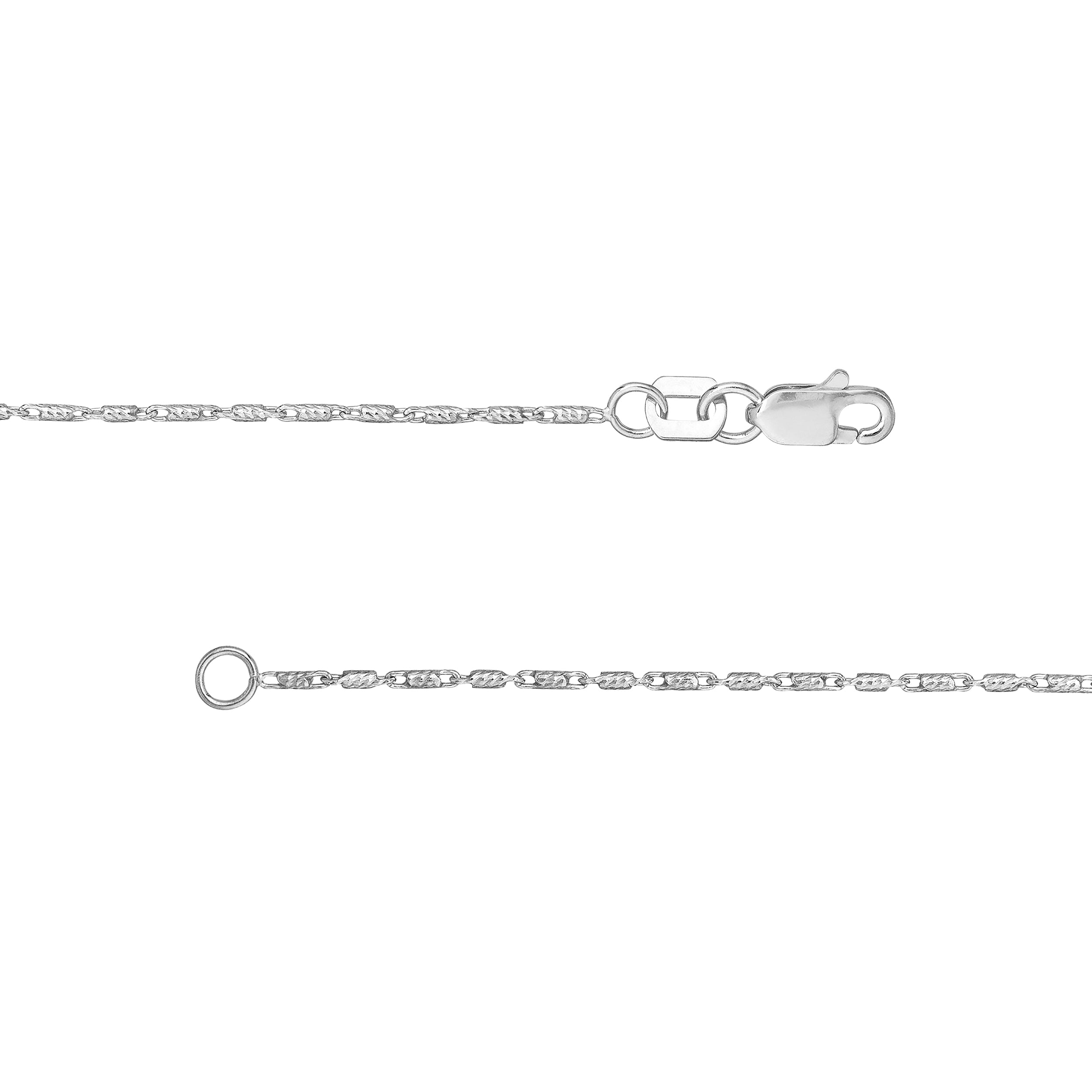 18" 0.95MM LUMACINA CHAIN NECKLACE | 14K WHITE GOLD | MZ010285-14B - Brownlee Jewelers
