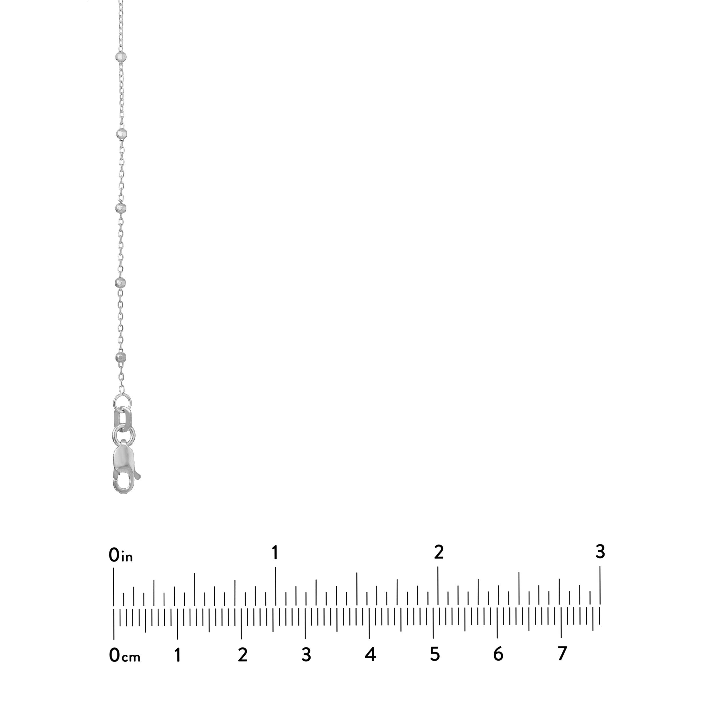 16" 1.7MM DIAMOND-CUT BEAD CHAIN NECKLACE | 14K WHITE GOLD | MZ010346-14B - Brownlee Jewelers