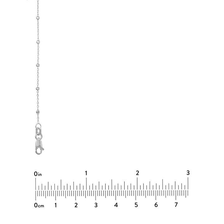 16" 1.7MM DIAMOND-CUT BEAD CHAIN NECKLACE | 14K WHITE GOLD | MZ010346-14B - Brownlee Jewelers