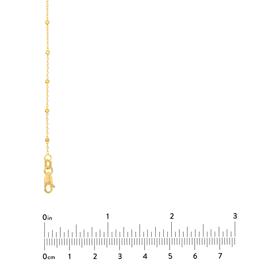 10" 1.7MM DIAMOND-CUT CABLE CHAIN ANKLET | 14K YELLOW GOLD | MZ010346-14Y - Brownlee Jewelers