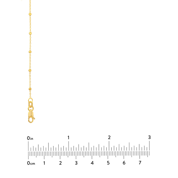 10" 1.7MM DIAMOND-CUT CABLE CHAIN ANKLET | 14K YELLOW GOLD | MZ010346-14Y - Brownlee Jewelers