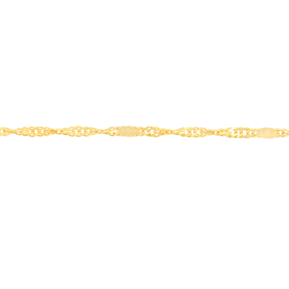 18" 1.75MM FLAT SINGAPORE CHAIN NECKLACE | 14K YELLOW GOLD | MZ010349-14Y - Brownlee Jewelers