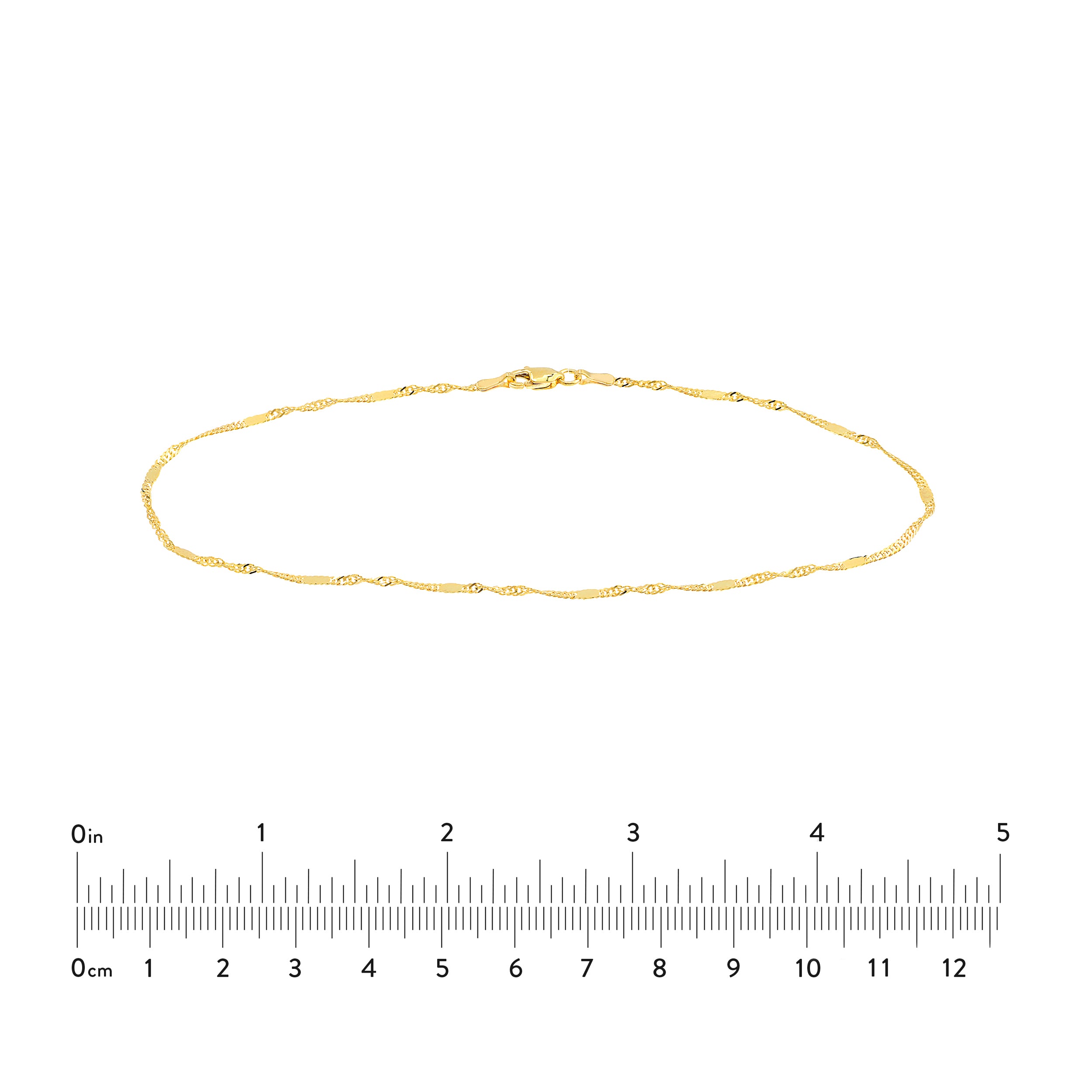 18" 1.75MM FLAT SINGAPORE CHAIN NECKLACE | 14K YELLOW GOLD | MZ010349-14Y - Brownlee Jewelers