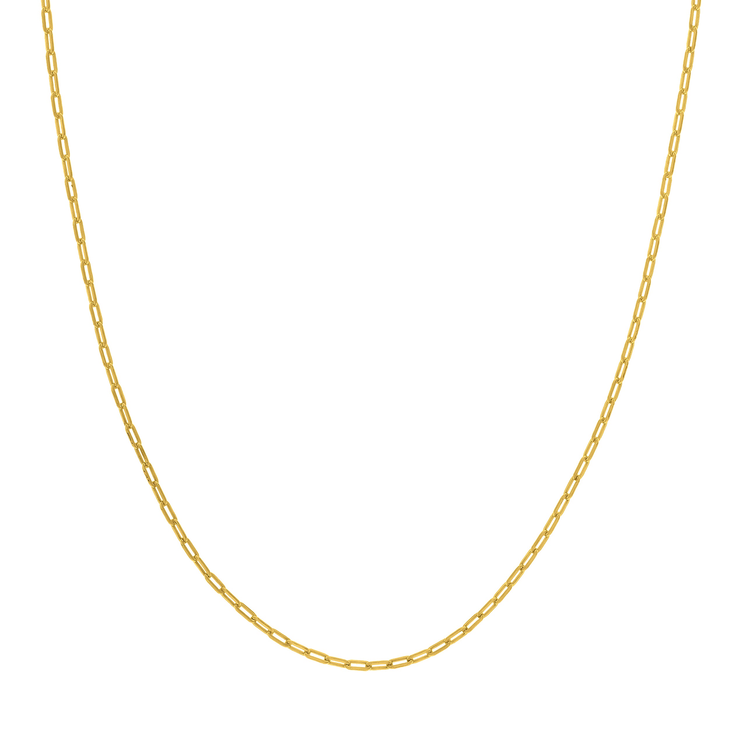 16" 2.1MM PAPERCLIP CHAIN NECKLACE | 14K YELLOW GOLD | MZ010989-14Y - Brownlee Jewelers