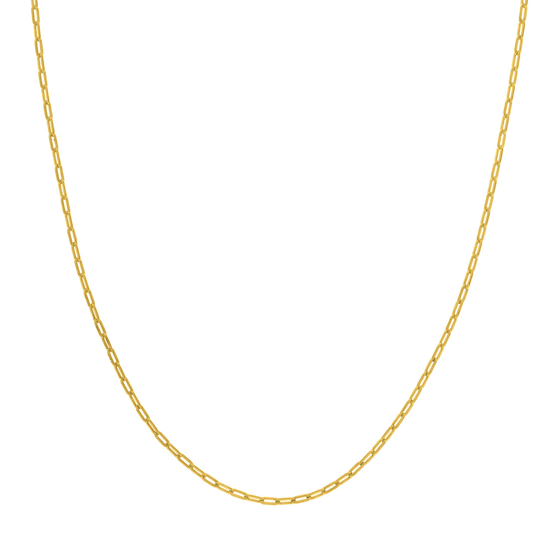 24" 2.1MM PAPERCLIP CHAIN NECKLACE | 14K YELLOW GOLD | MZ010989-14Y - Brownlee Jewelers