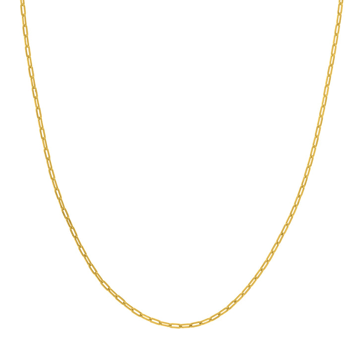 20" 2.1MM PAPERCLIP CHAIN NECKLACE | 14K YELLOW GOLD | MZ010989-14Y - Brownlee Jewelers